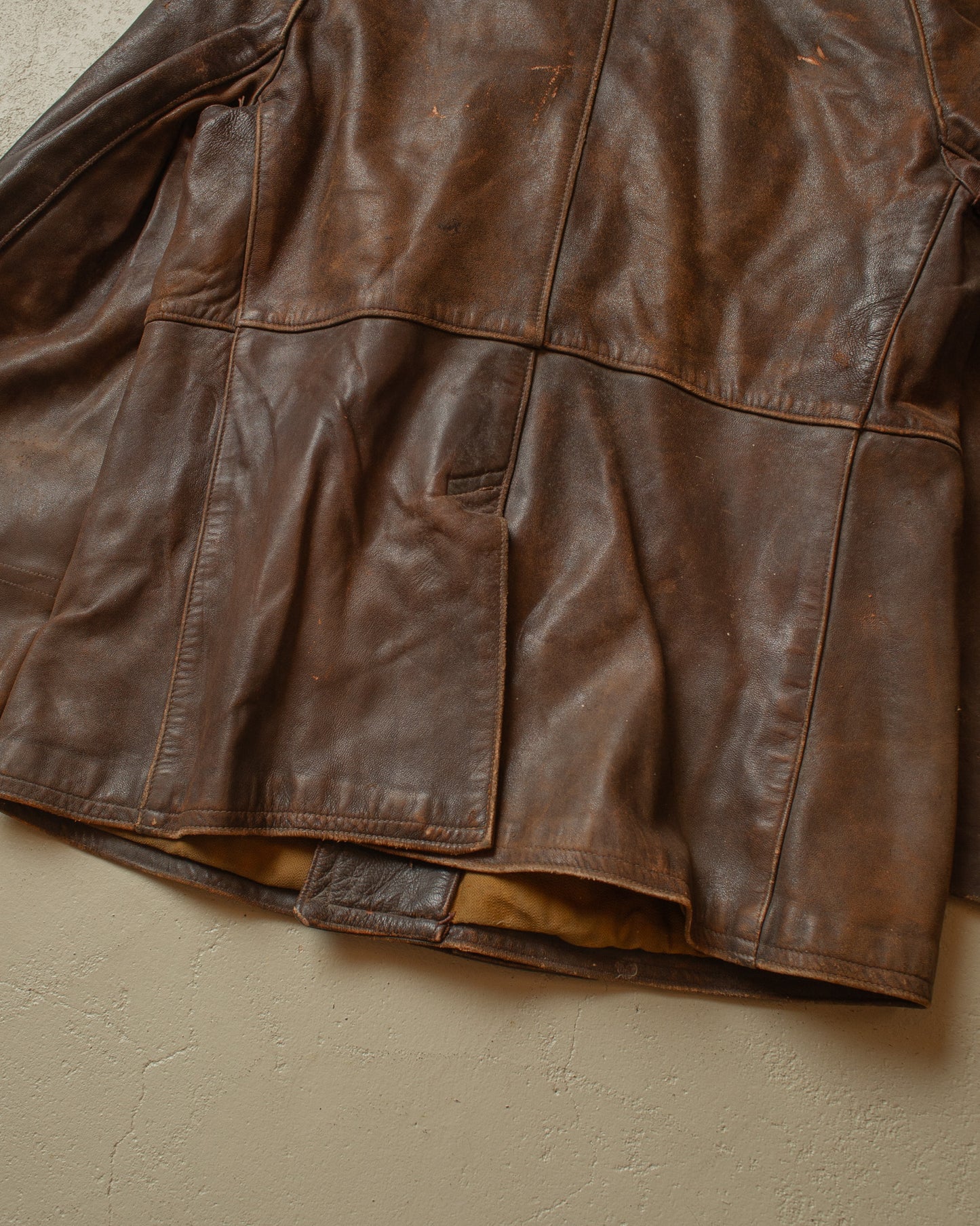 1940s/50s Biker Leather Jacket brown - S