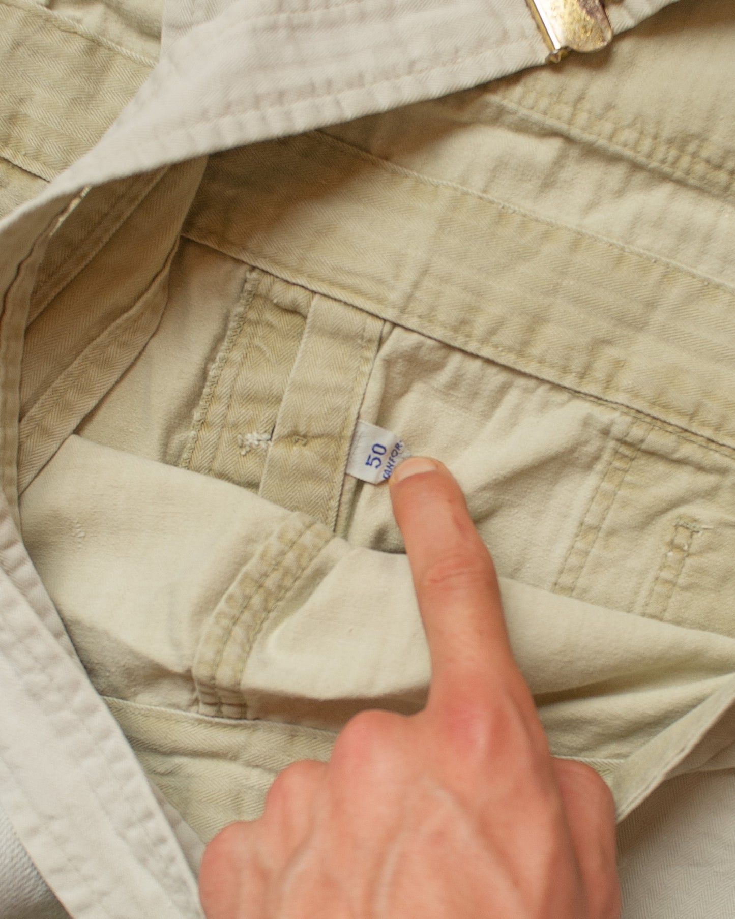 1960s German repaired Work Overall white - M