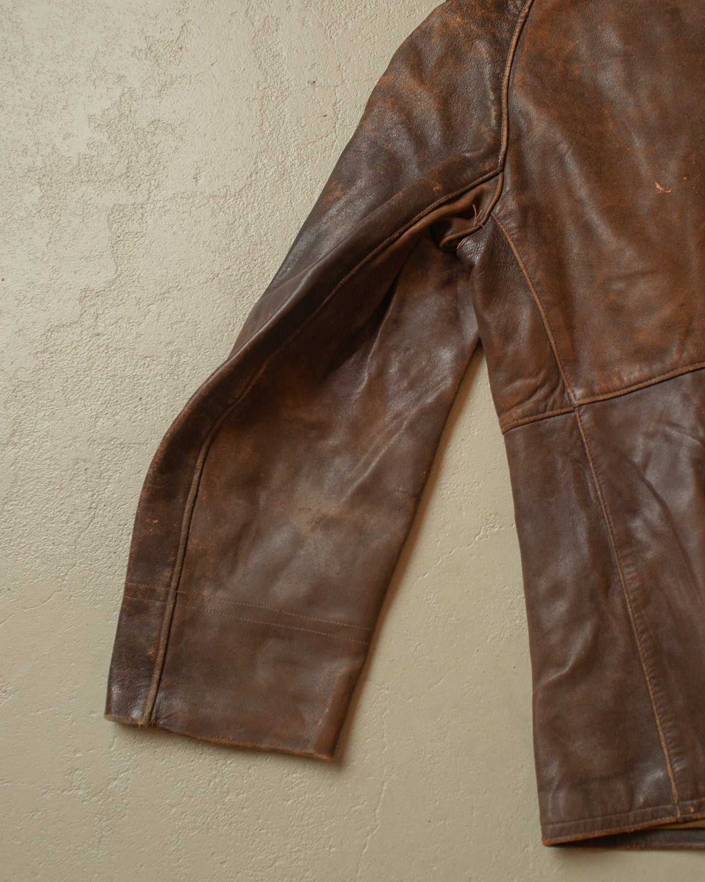 1940s/50s Biker Leather Jacket brown - S