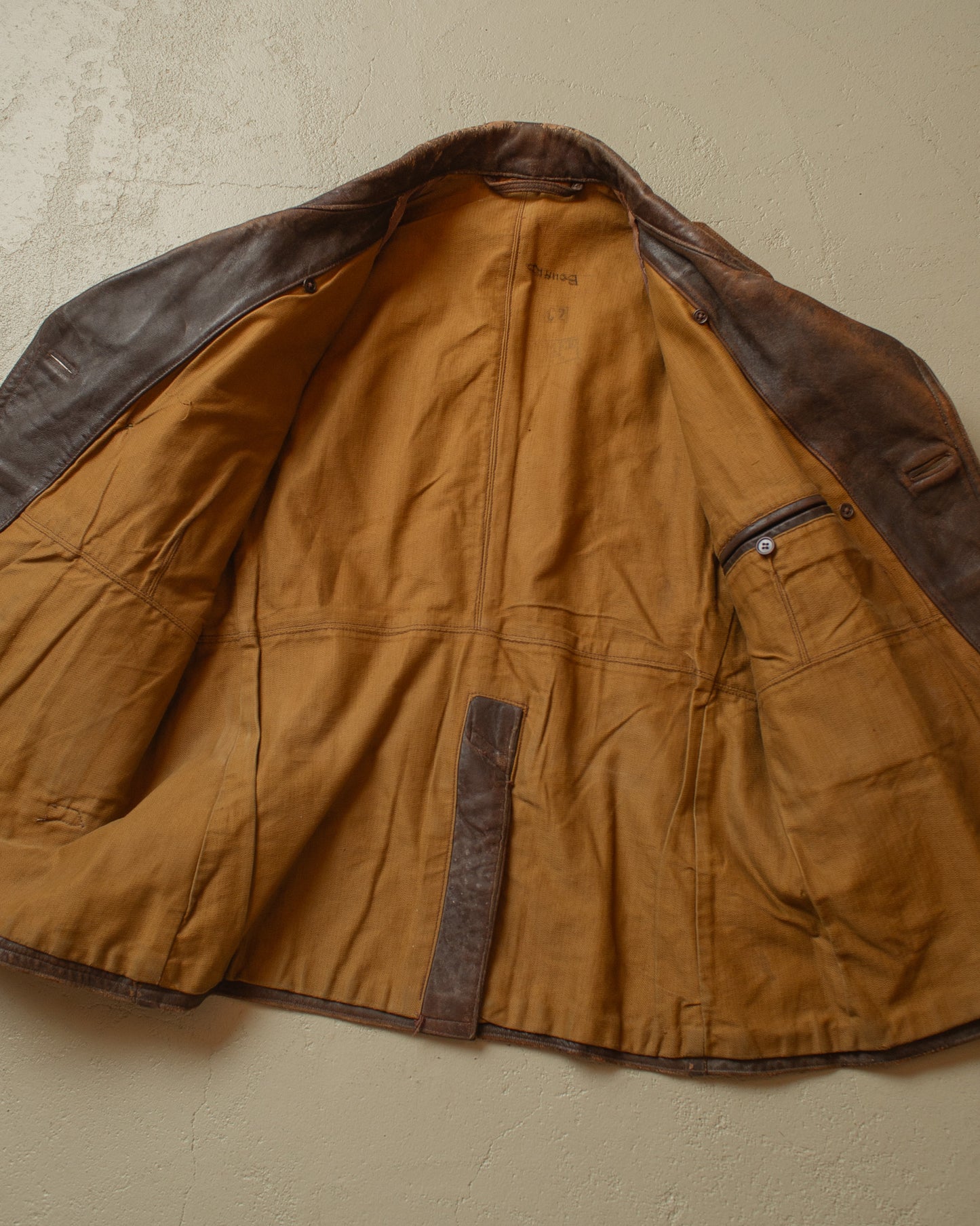 1940s/50s Biker Leather Jacket brown - S
