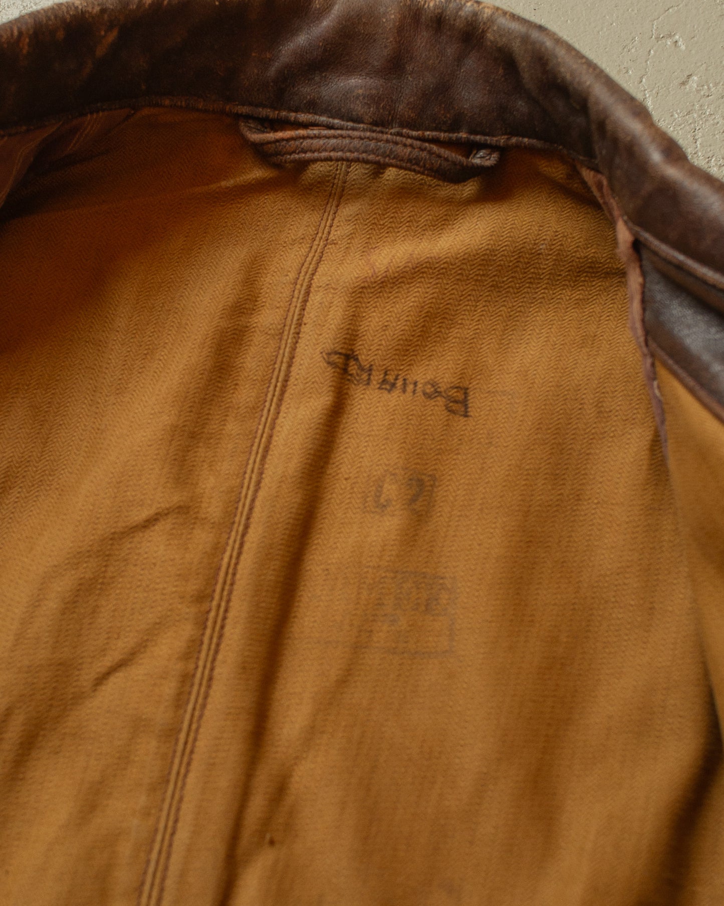 1940s/50s Biker Leather Jacket brown - S