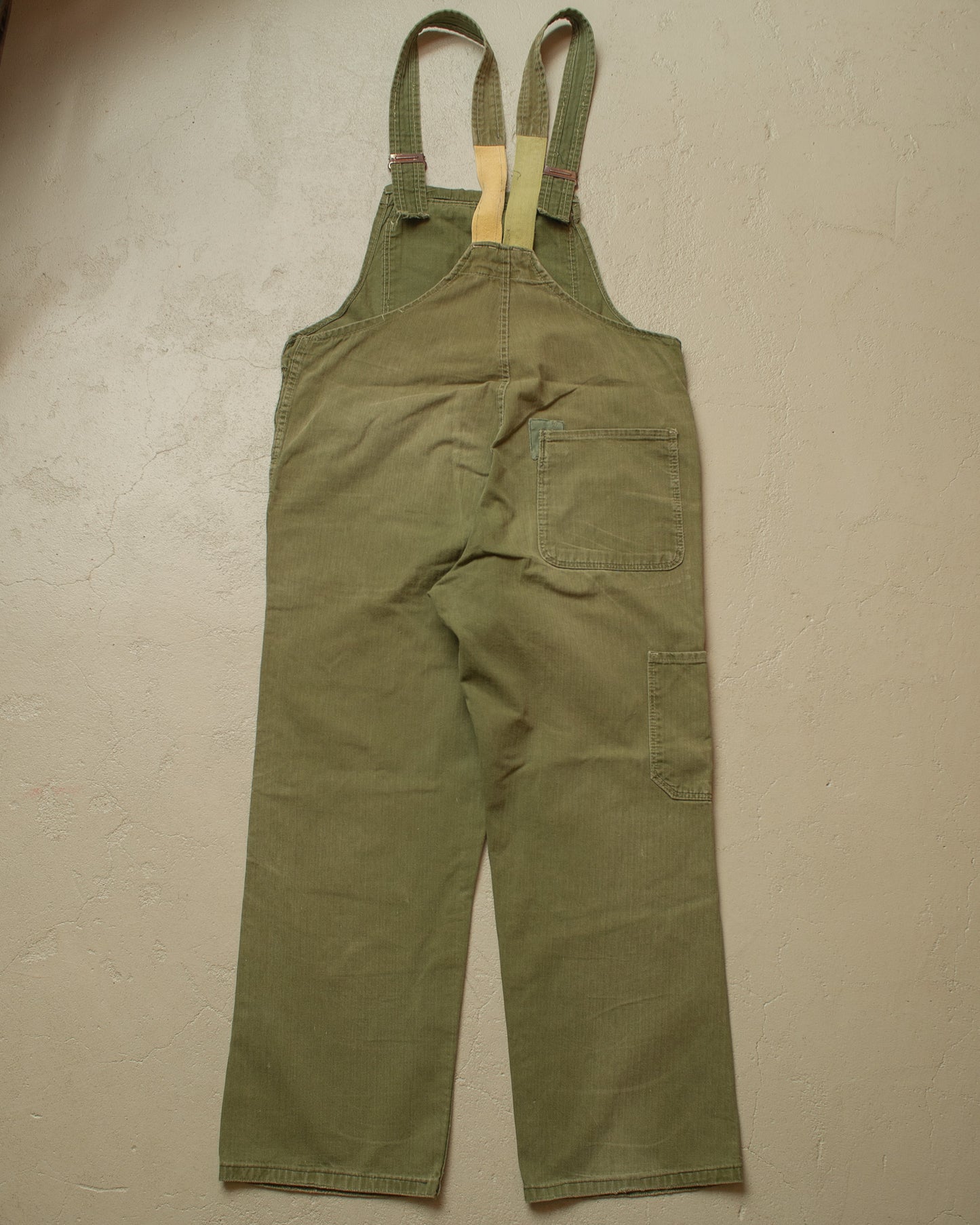 1960s German repaired Work Overall green - M/L