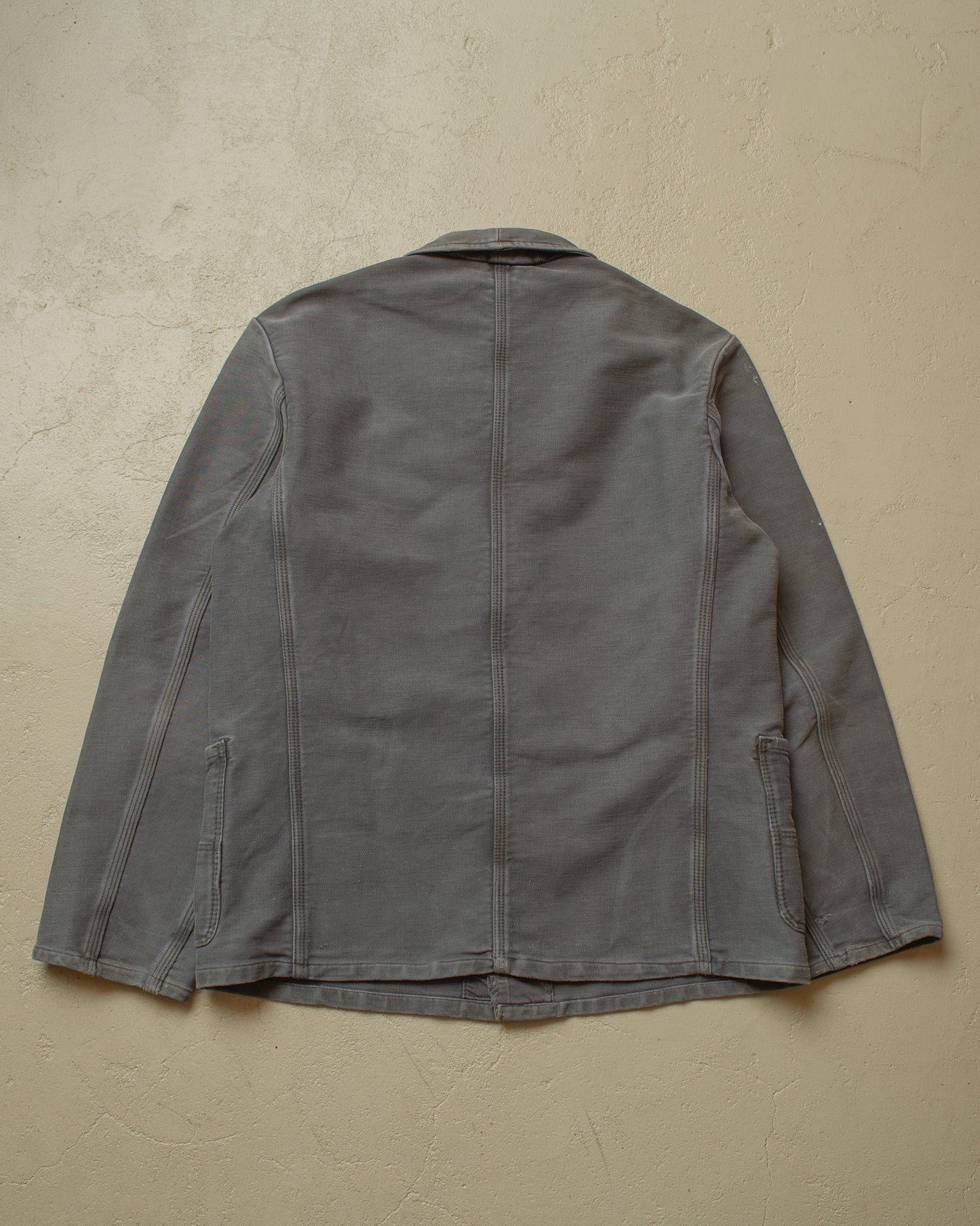 1960s/70s German Faded Moleskin Work Jacket grey - L
