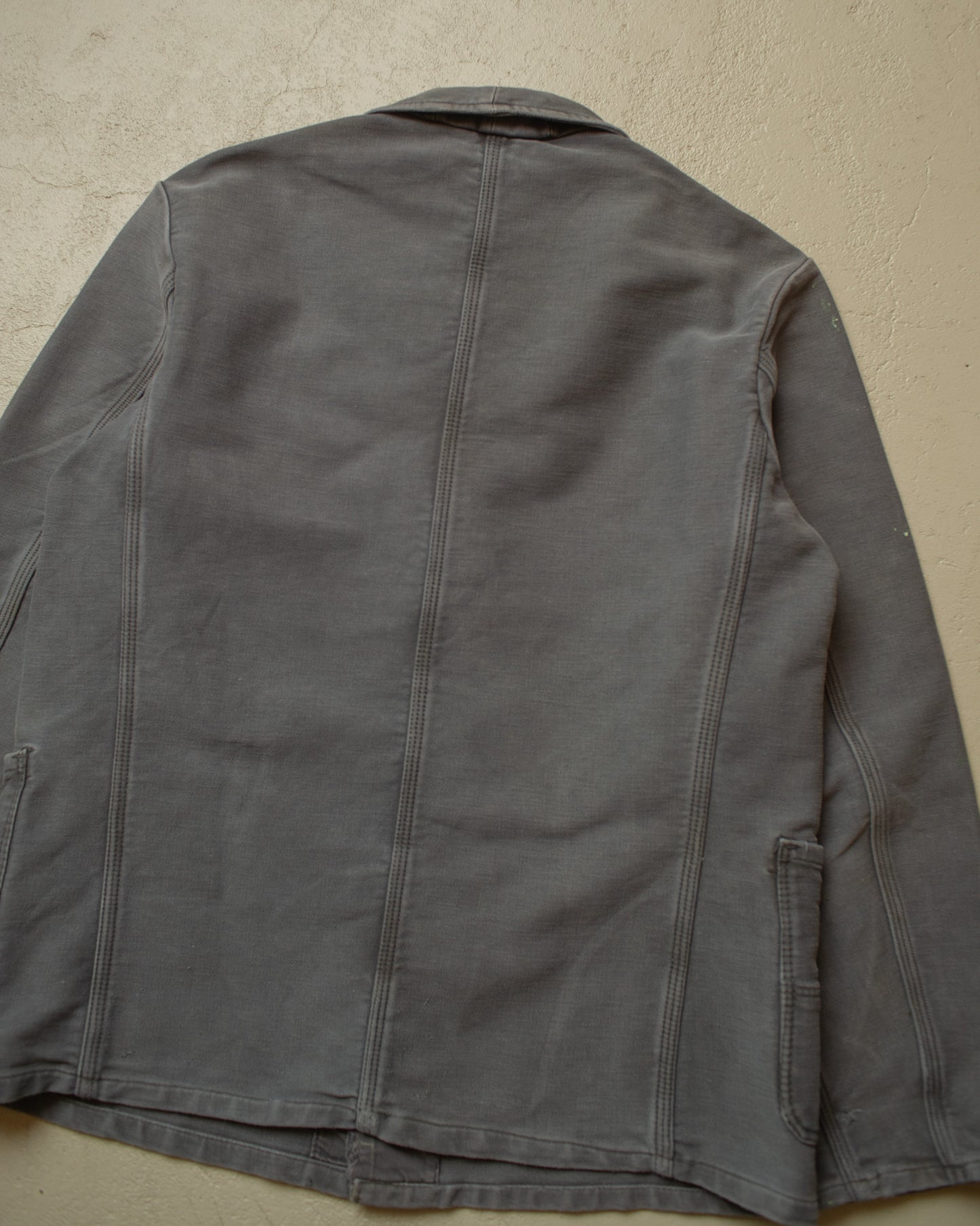 1960s/70s German Faded Moleskin Work Jacket grey - L