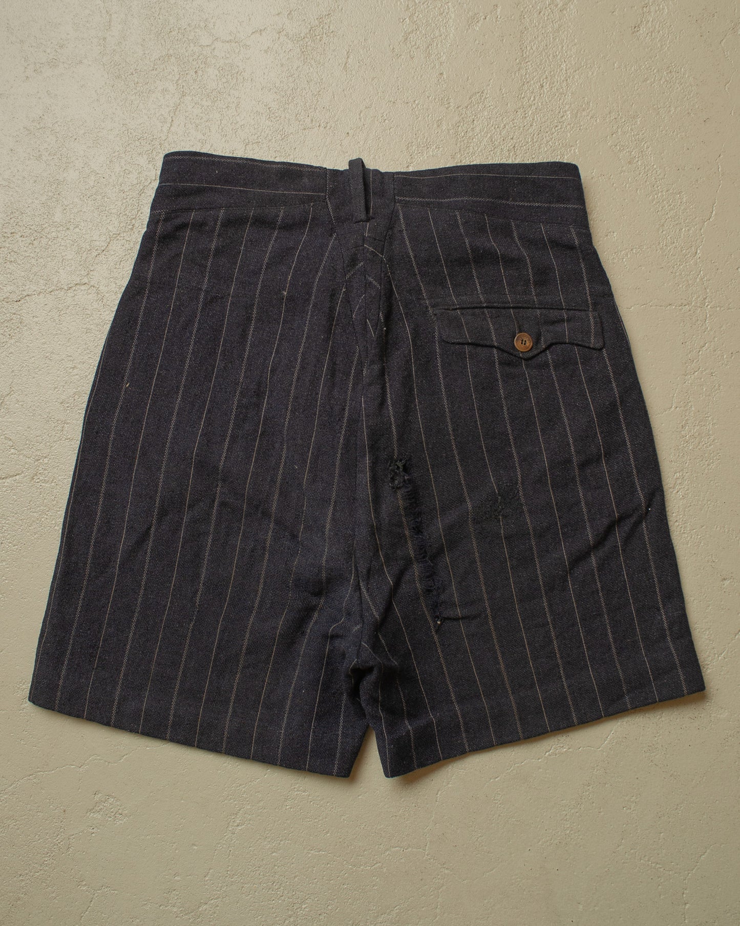 1930s German pinstriped Suit Shorts navyblue - W27,5