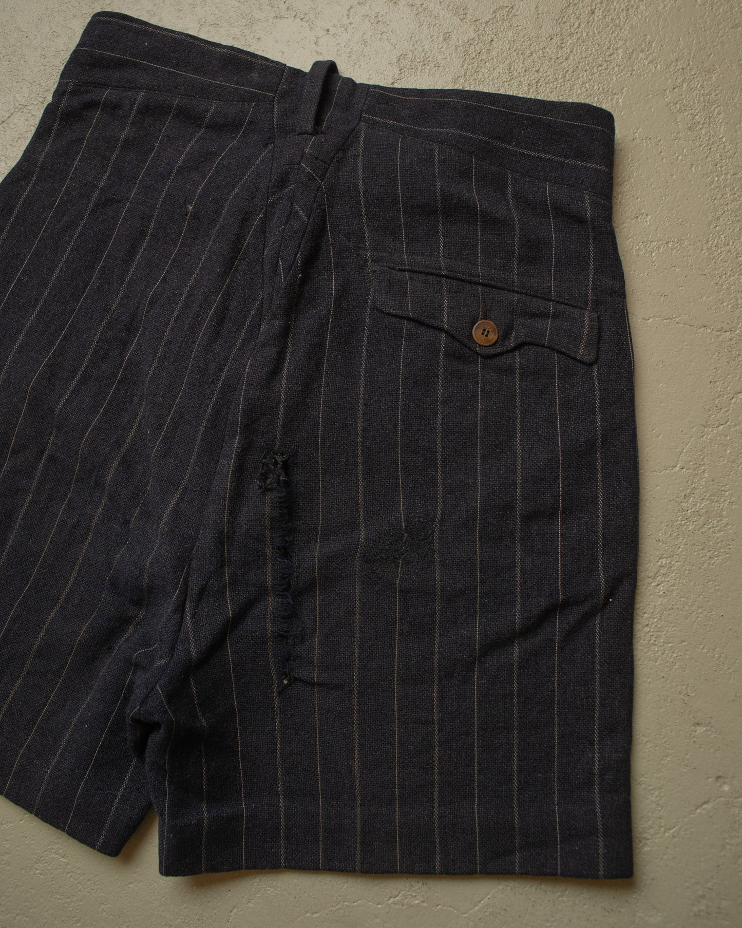 1930s German pinstriped Suit Shorts navyblue - W27,5