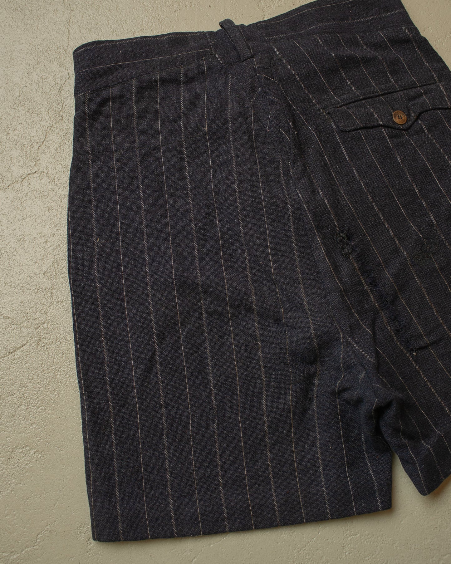 1930s German pinstriped Suit Shorts navyblue - W27,5