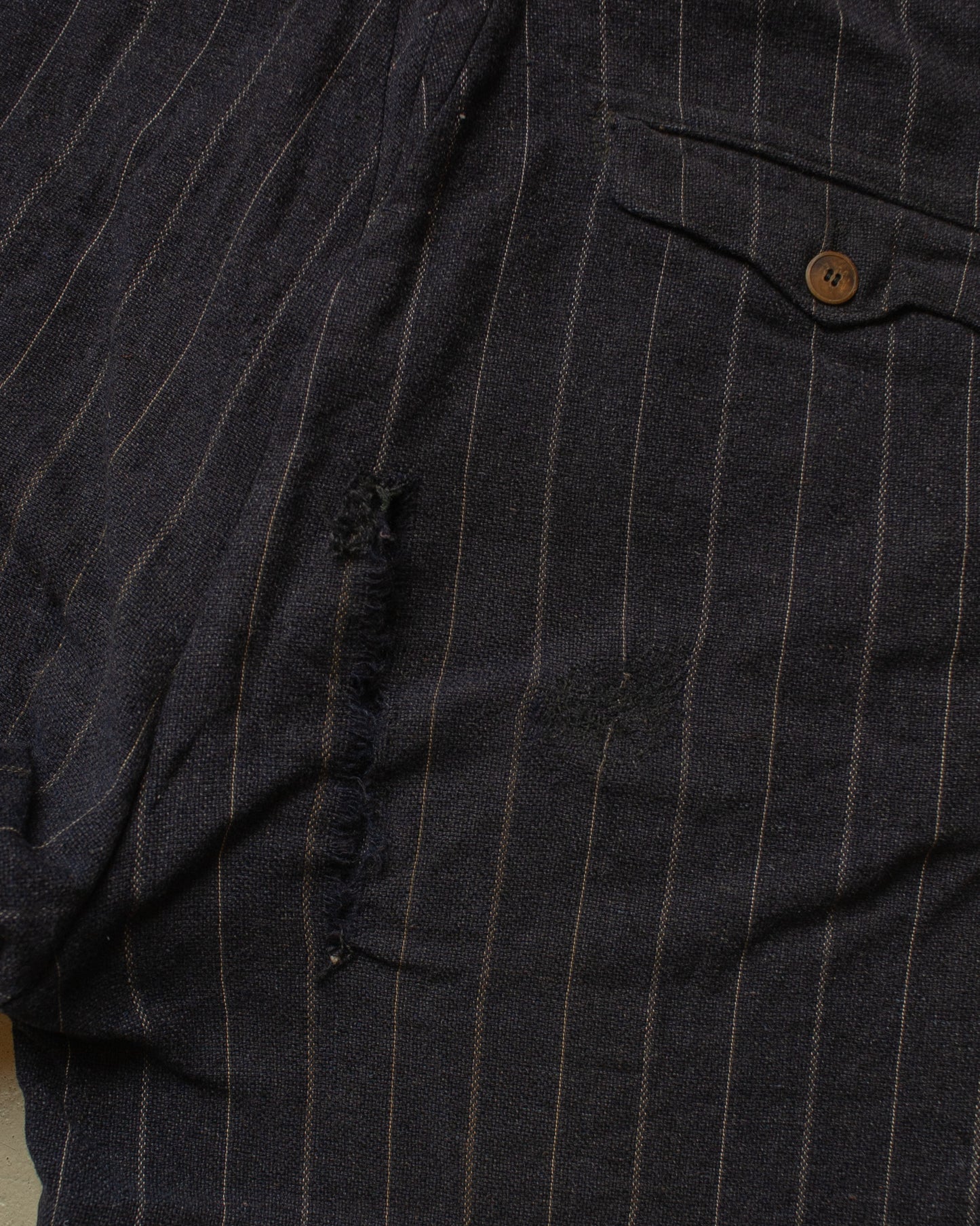 1930s German pinstriped Suit Shorts navyblue - W27,5