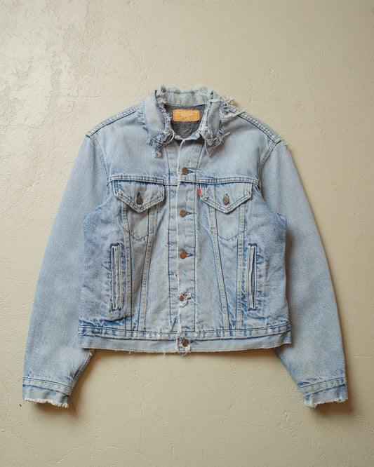 1980s distressed Levi´s blanket lined Type 3 Denim Jacket blue - M/L