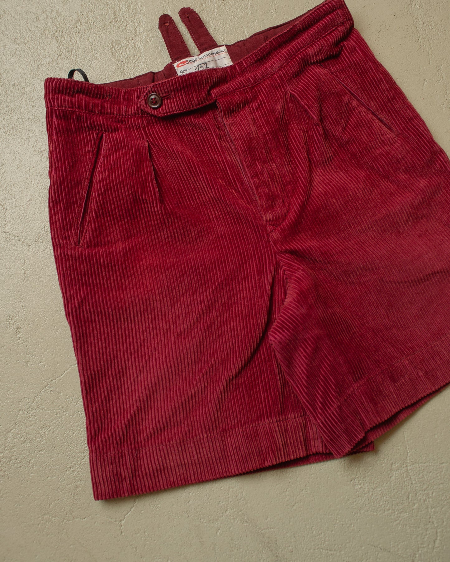 1930s/40s Reproduction Corduroy Shorts burgundy - W26,5