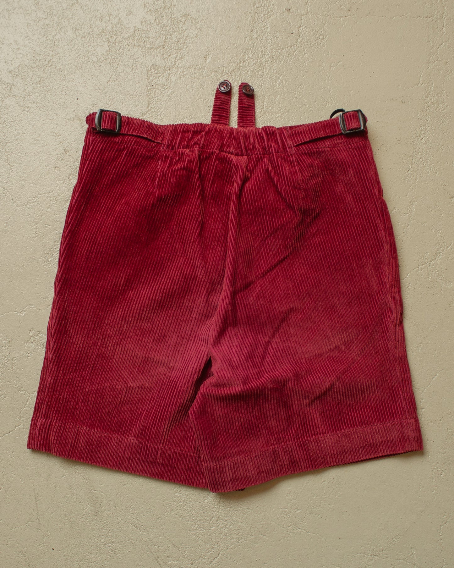 1930s/40s Reproduction Corduroy Shorts burgundy - W26,5