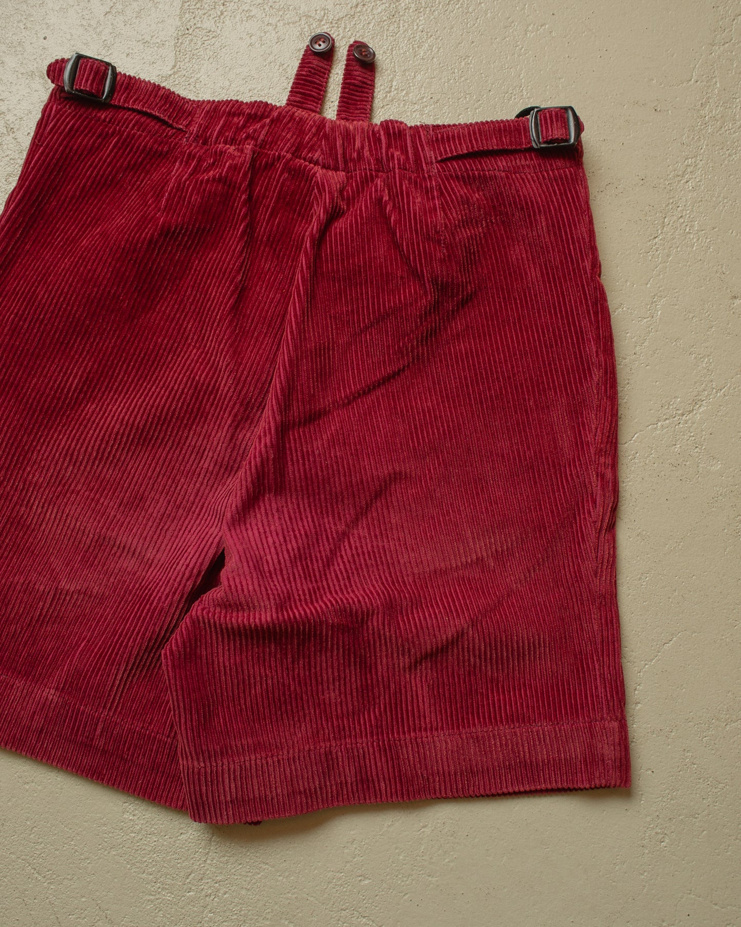 1930s/40s Reproduction Corduroy Shorts burgundy - W26,5