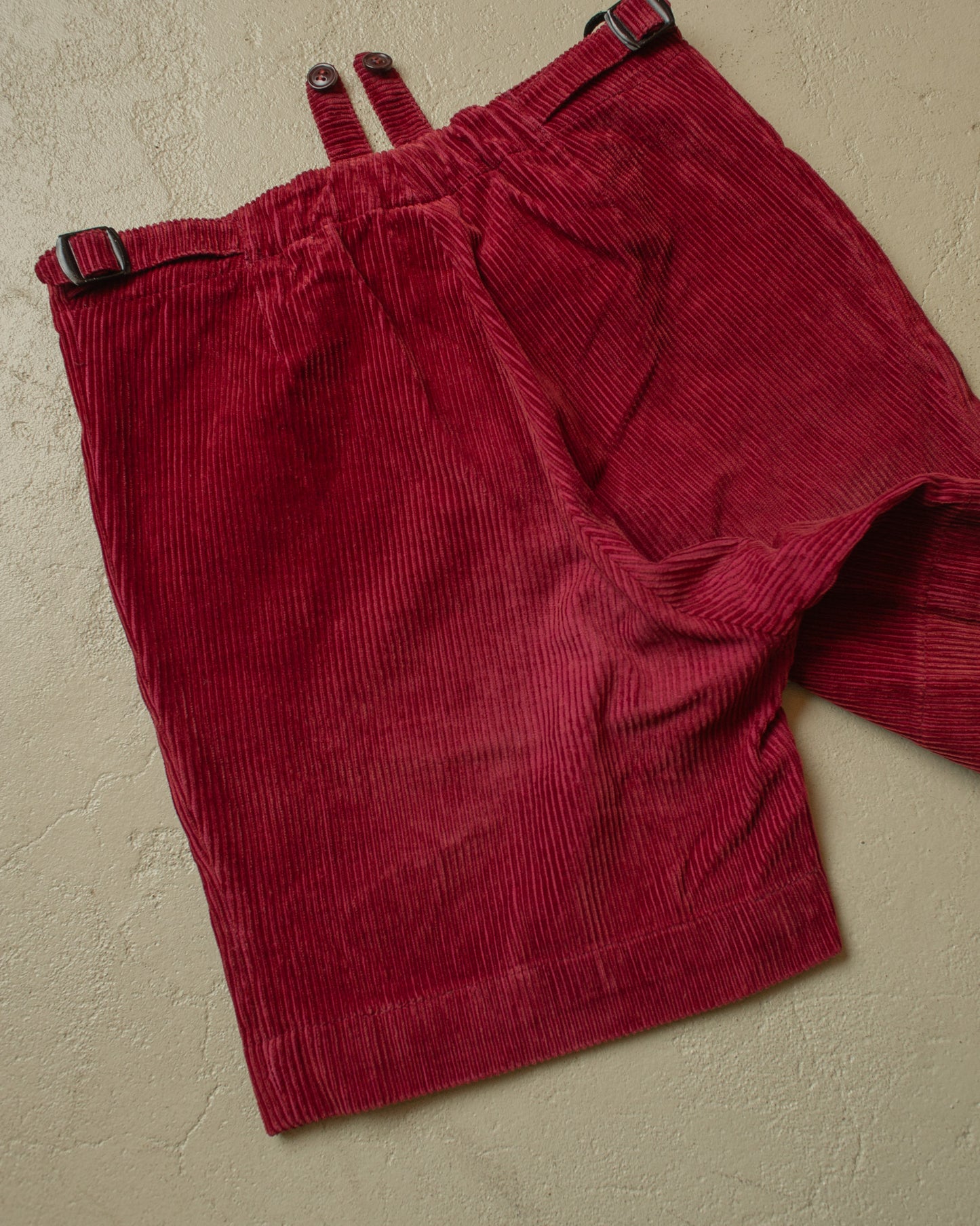 1930s/40s Reproduction Corduroy Shorts burgundy - W26,5