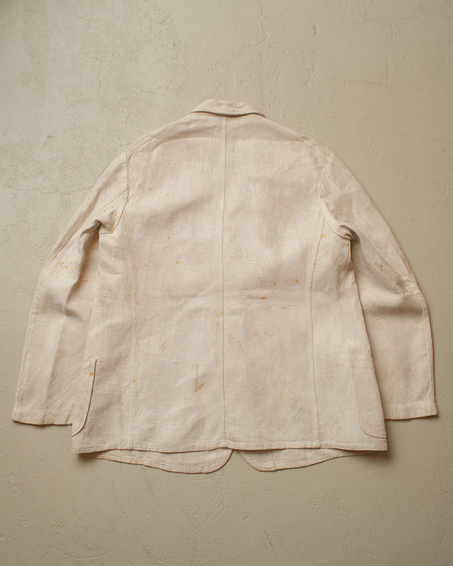 1920s German Peek & Cloppenburg Linen? Suit Jacket white - L