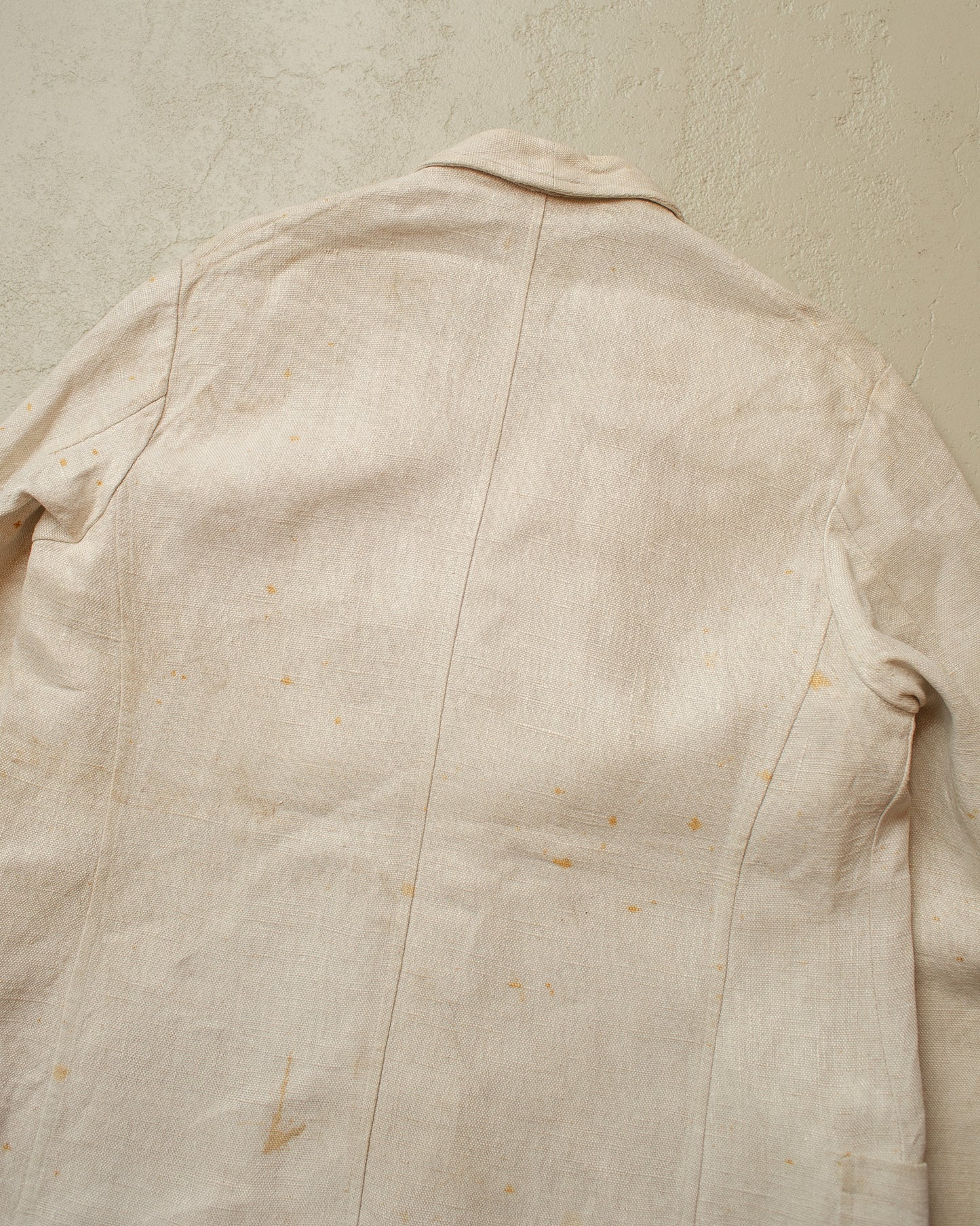 1920s German Peek & Cloppenburg Linen? Suit Jacket white - L