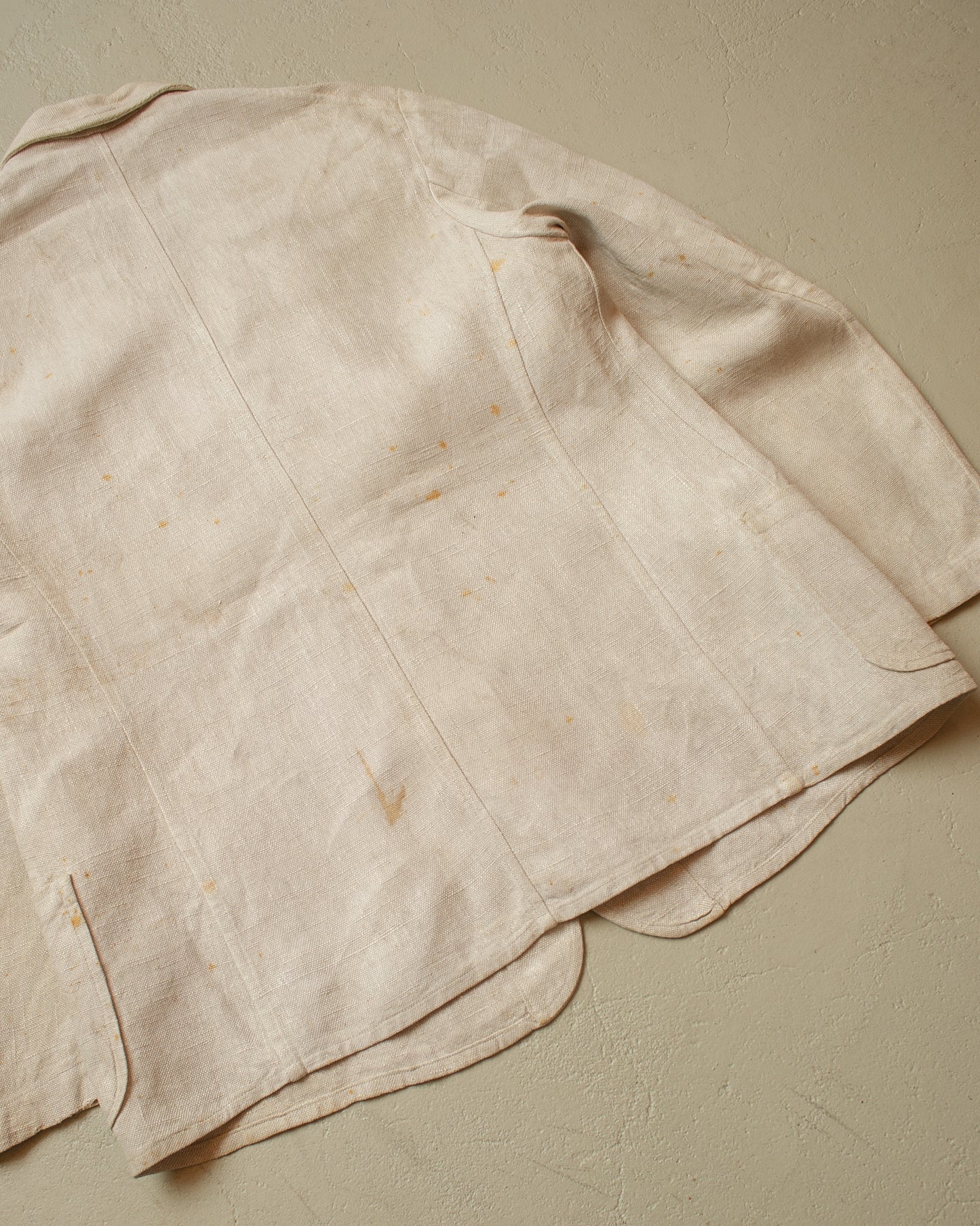 1920s German Peek & Cloppenburg Linen? Suit Jacket white - L