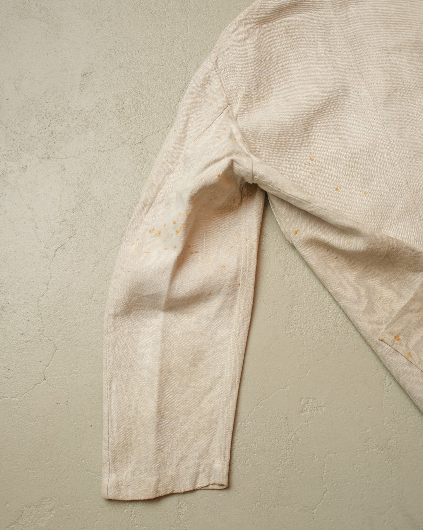 1920s German Peek & Cloppenburg Linen? Suit Jacket white - L