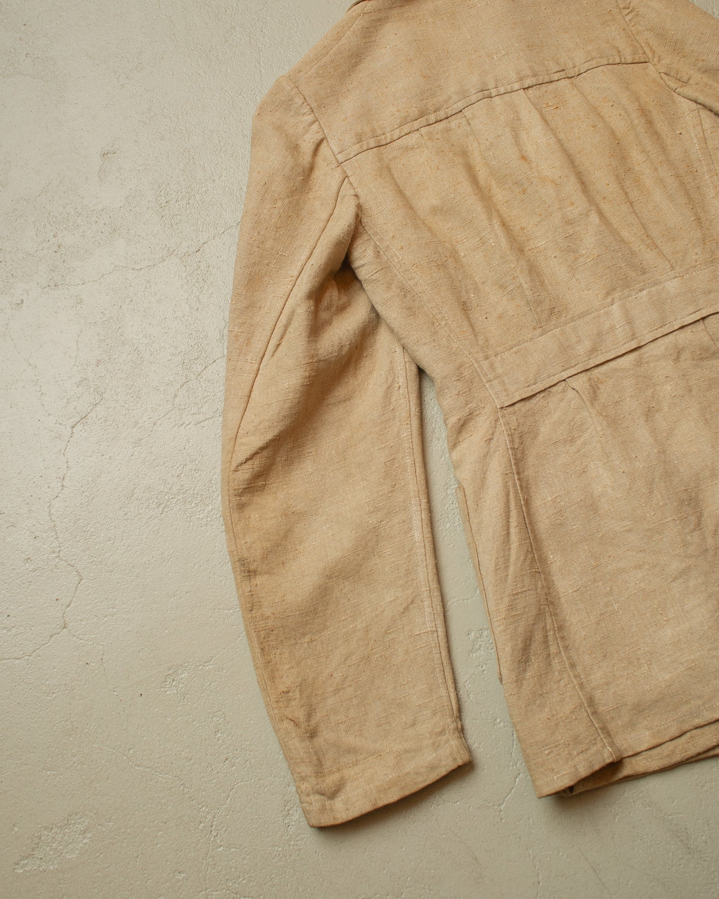 1920s German Womens Hemp Belted Sports Jacket beige - XS/S