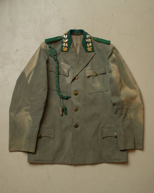 1950s/60s Sunfaded German Shooting Club Jacket green - M/L