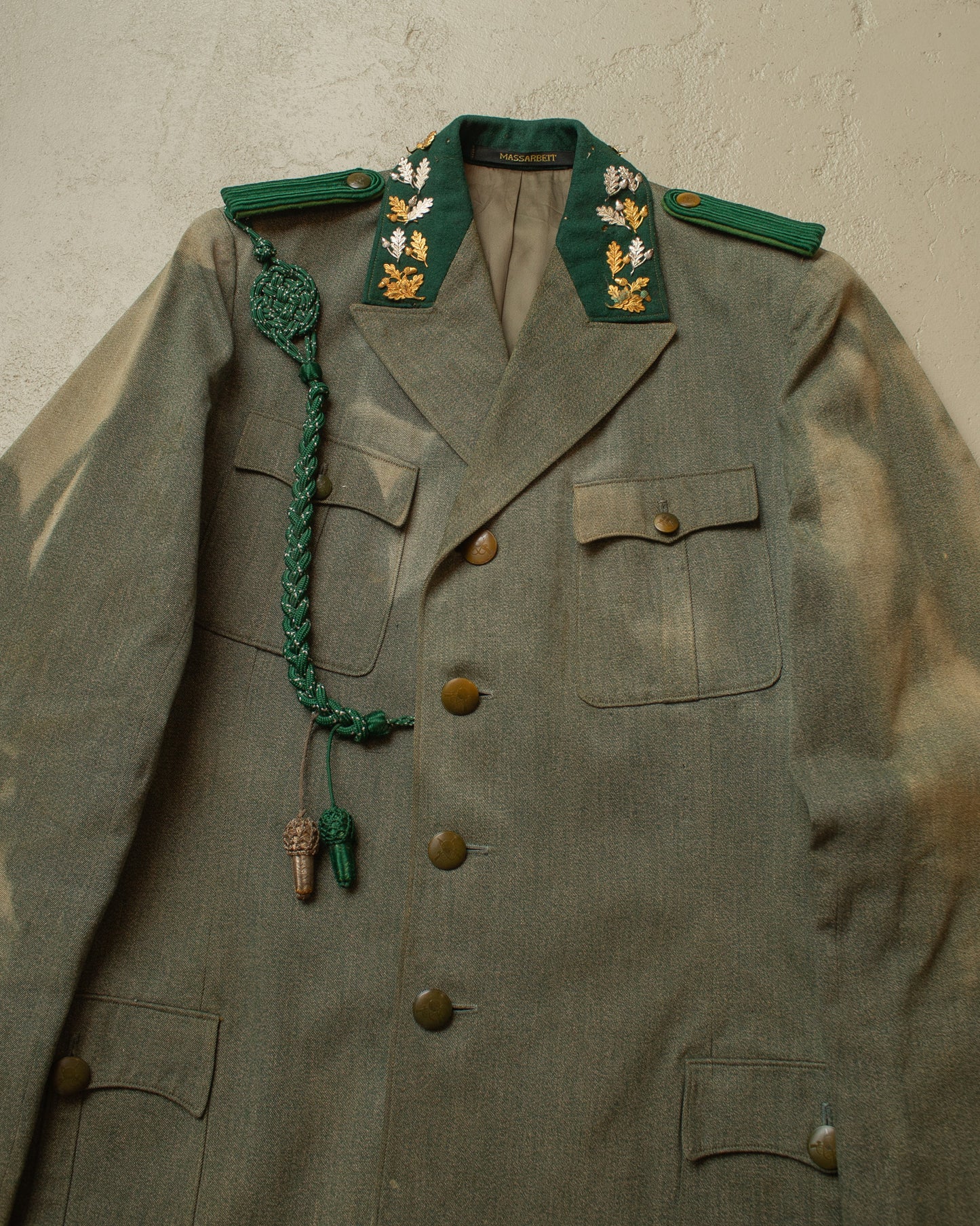 1950s/60s Sunfaded German Shooting Club Jacket green - M/L