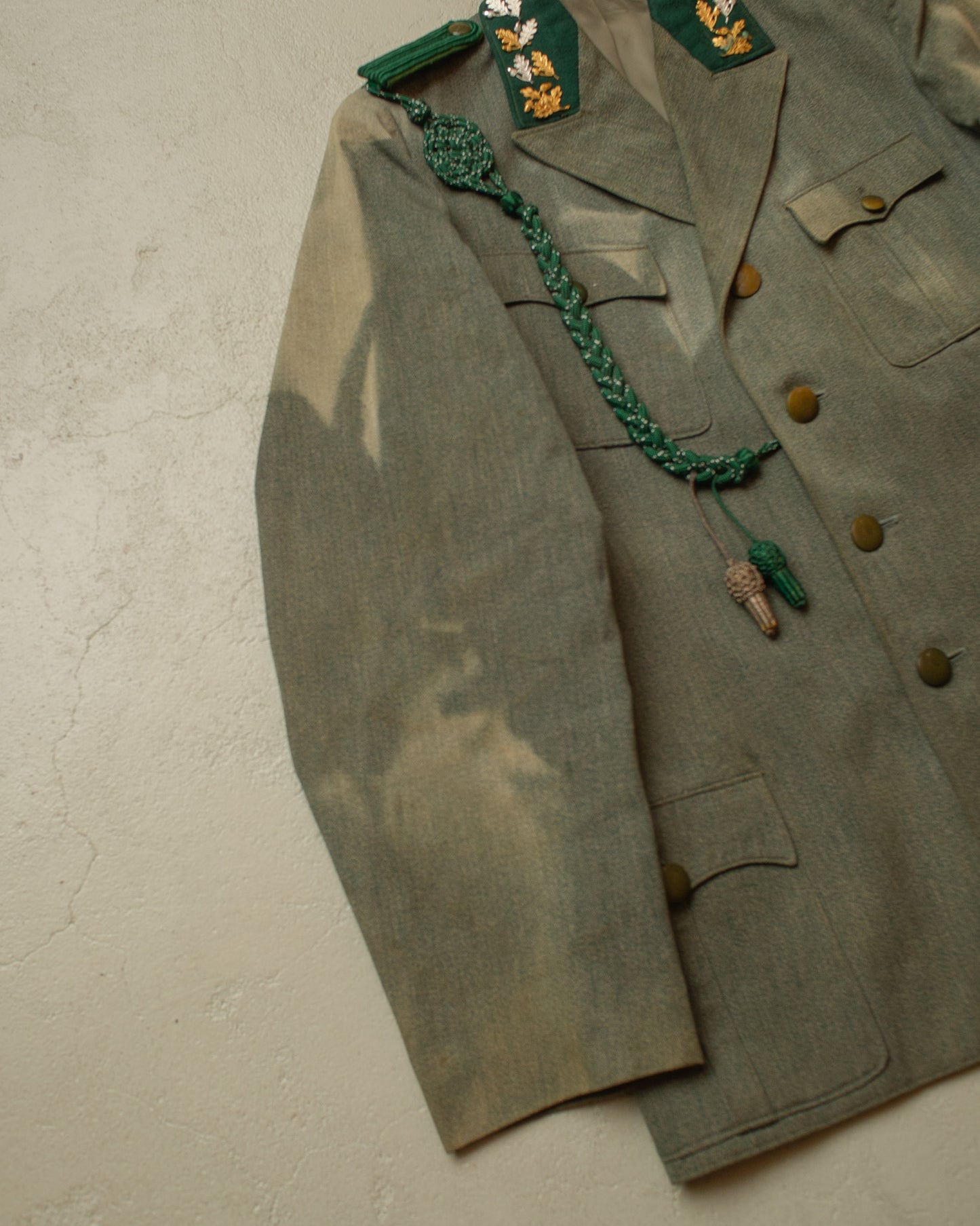 1950s/60s Sunfaded German Shooting Club Jacket green - M/L
