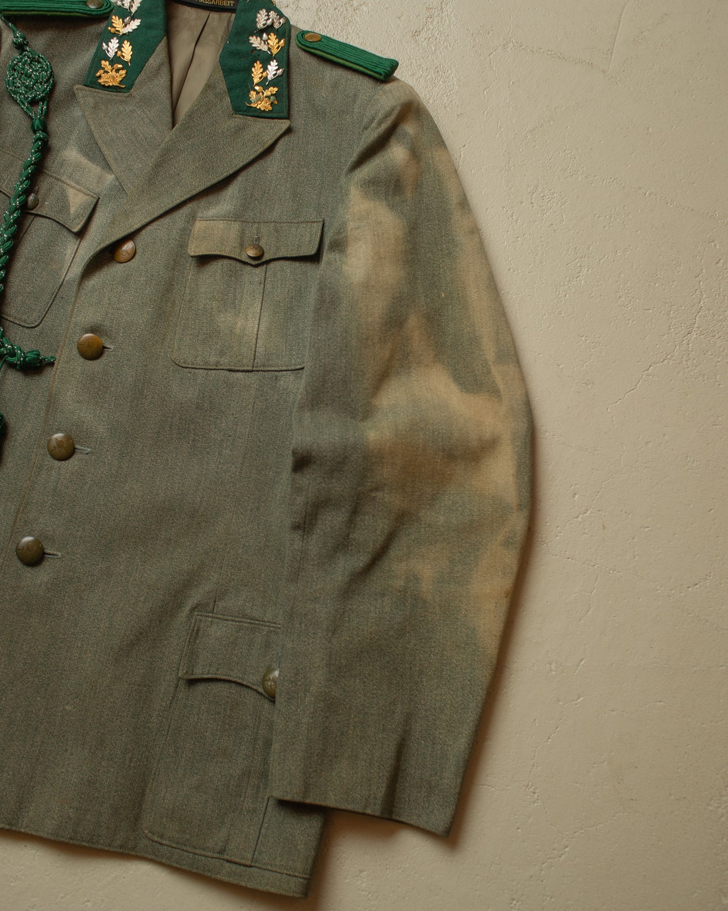 1950s/60s Sunfaded German Shooting Club Jacket green - M/L