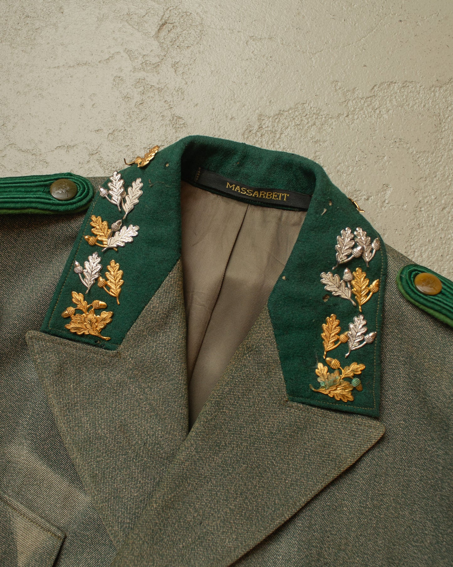 1950s/60s Sunfaded German Shooting Club Jacket green - M/L