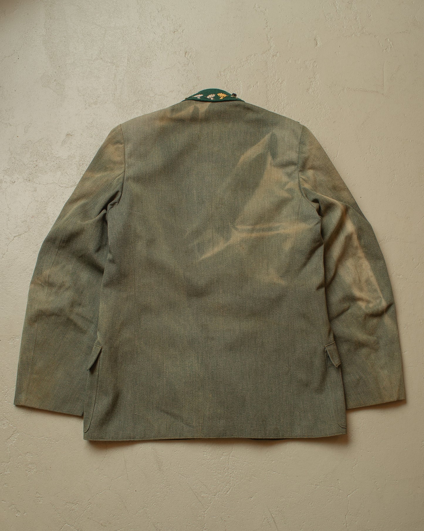 1950s/60s Sunfaded German Shooting Club Jacket green - M/L