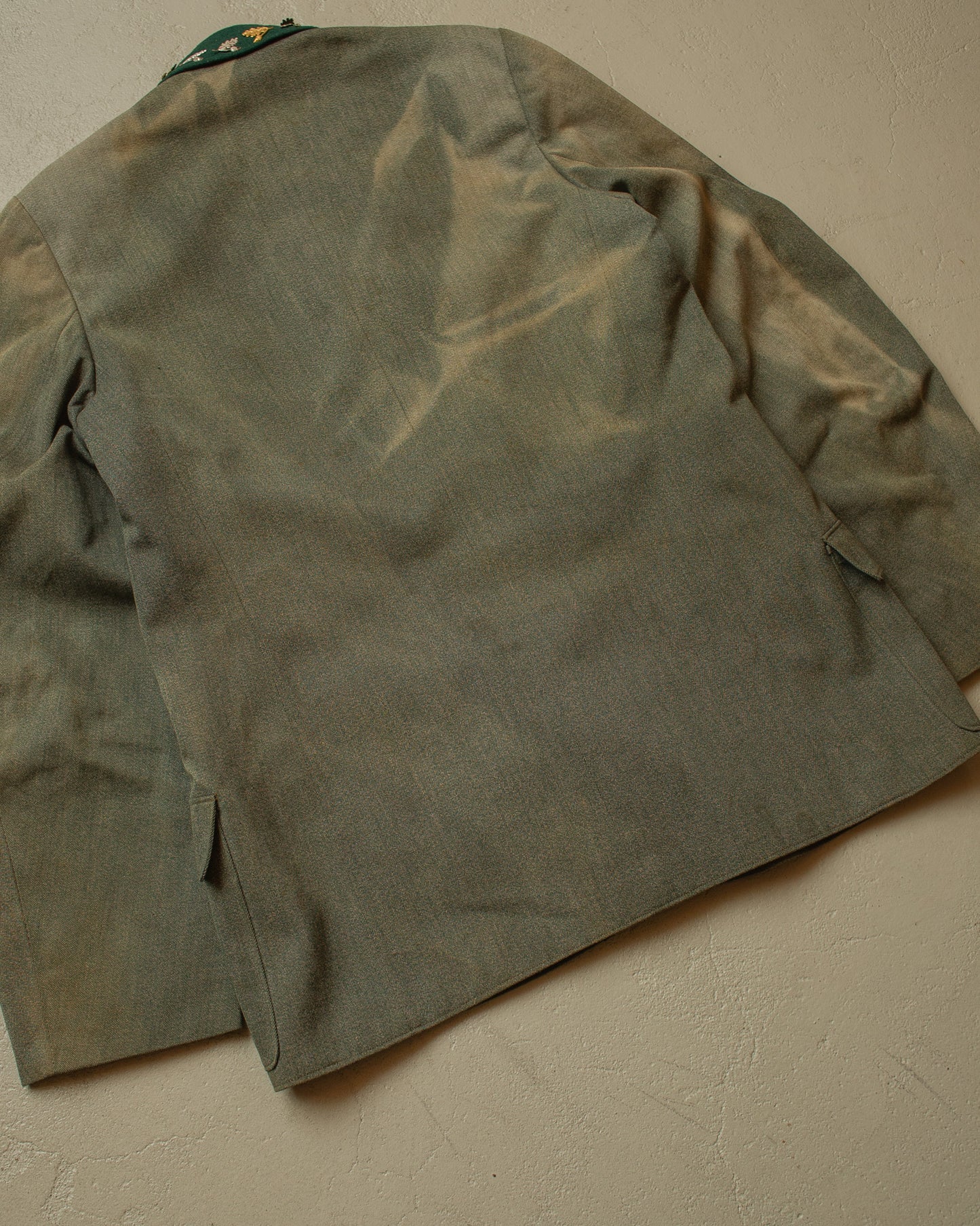 1950s/60s Sunfaded German Shooting Club Jacket green - M/L