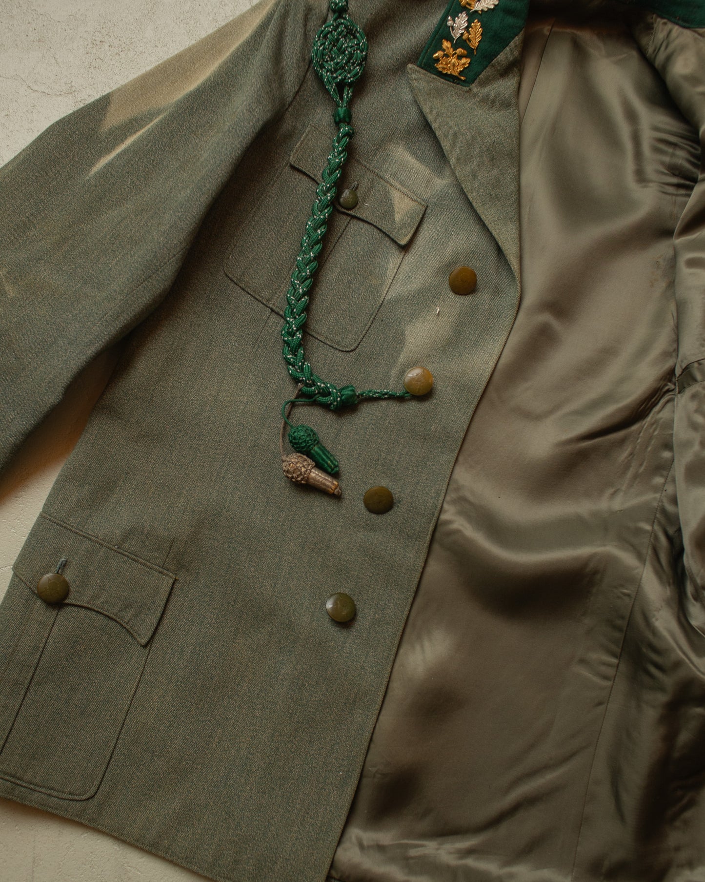 1950s/60s Sunfaded German Shooting Club Jacket green - M/L