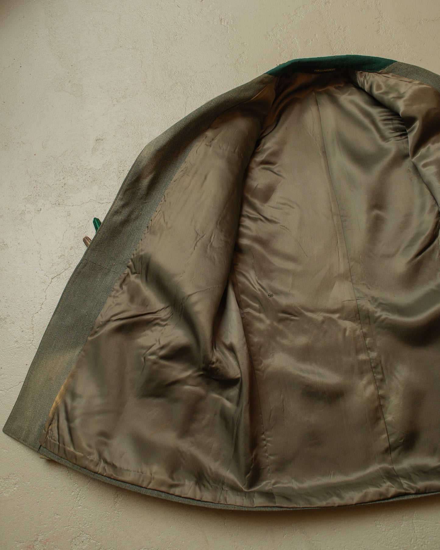 1950s/60s Sunfaded German Shooting Club Jacket green - M/L
