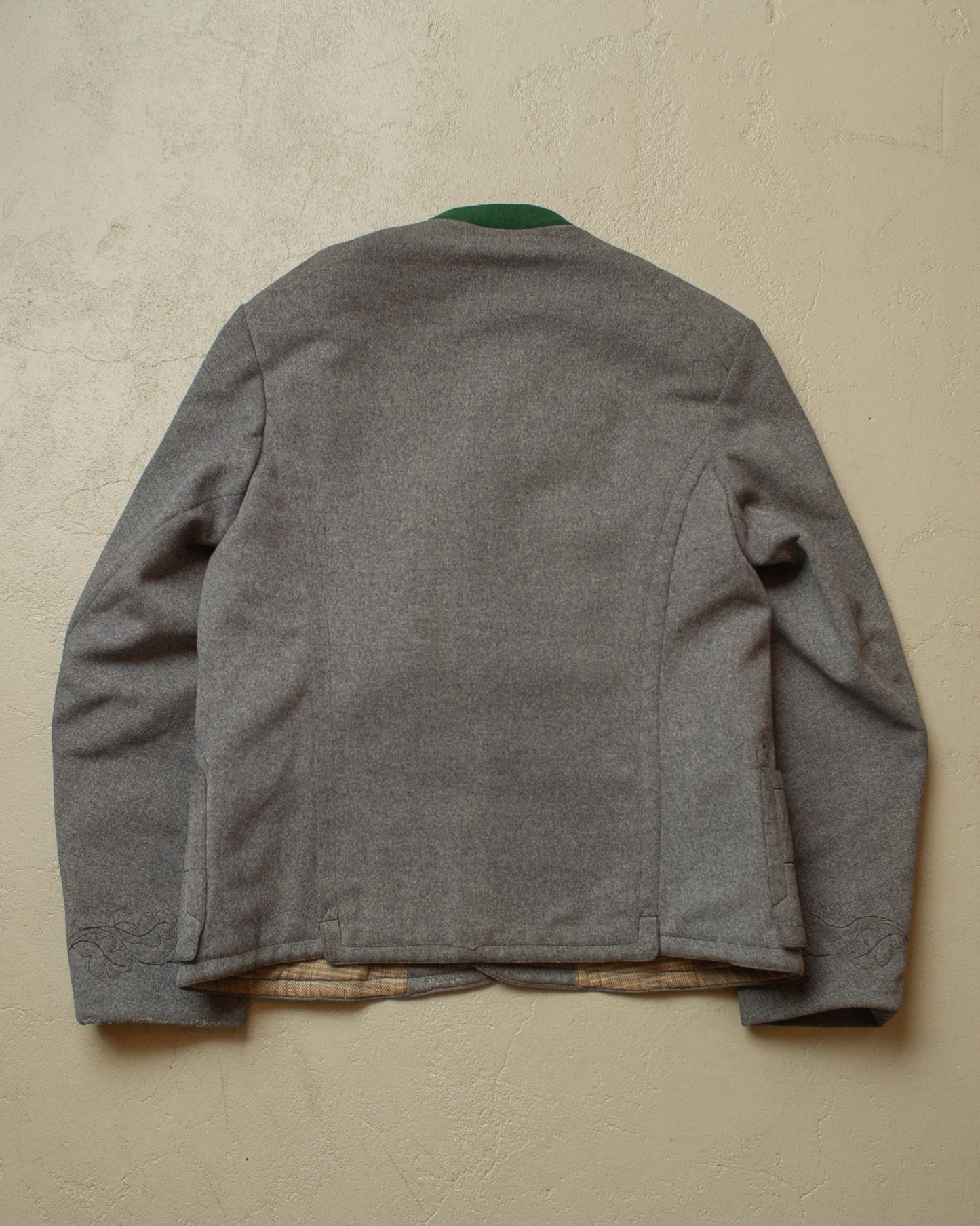 1930s German Traditional "Janker" Wool Double breasted Jacket grey - M
