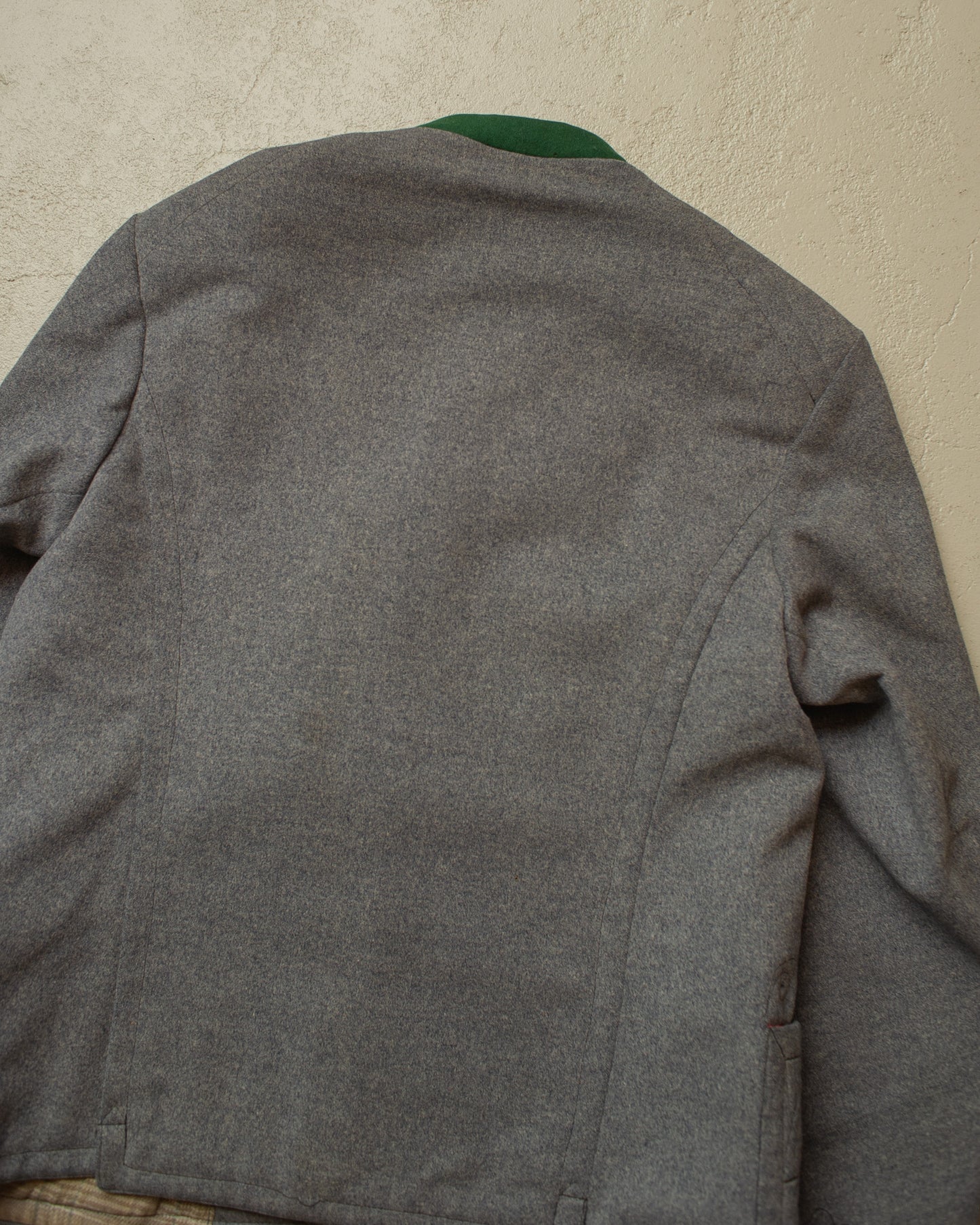 1930s German Traditional "Janker" Wool Double breasted Jacket grey - M