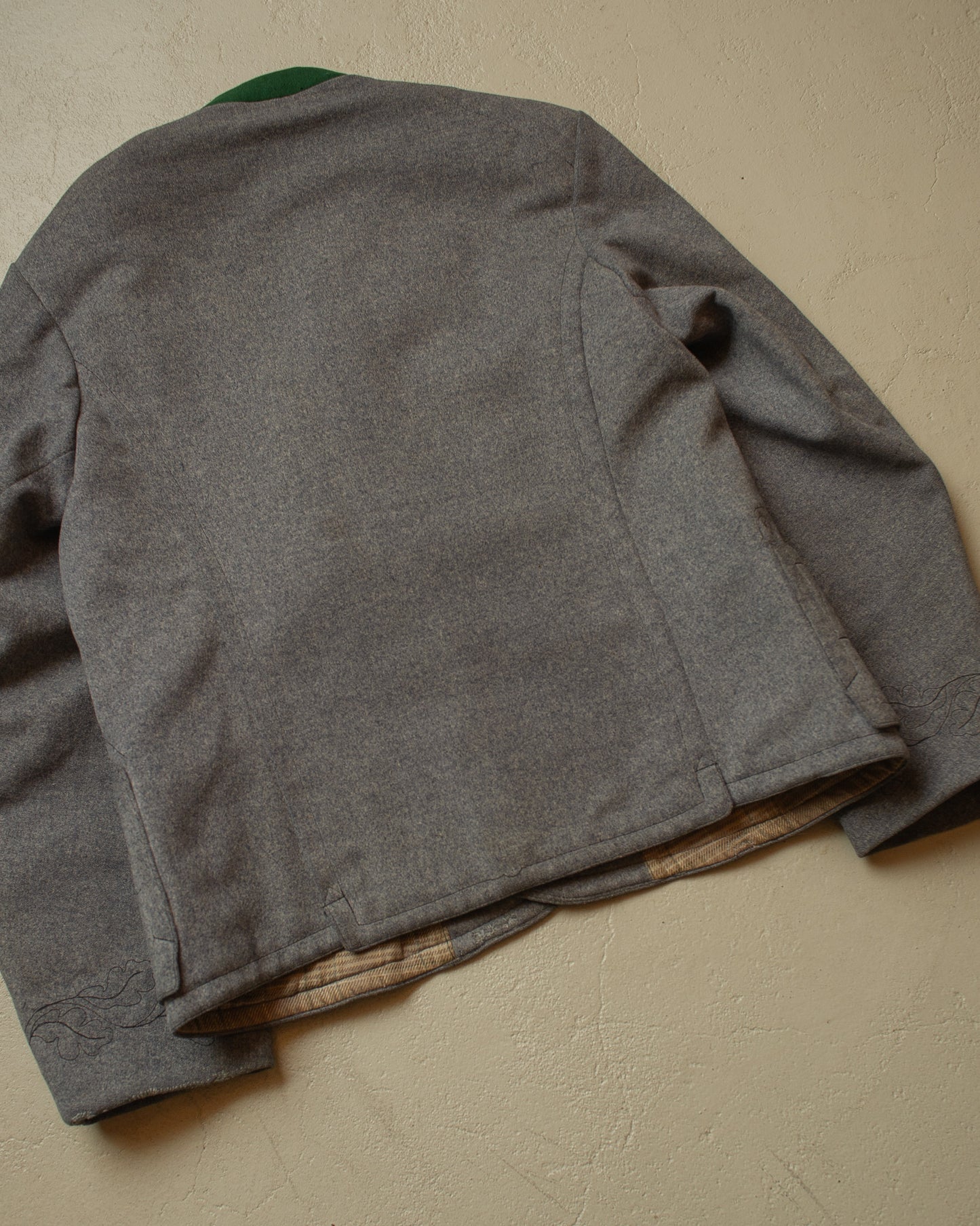 1930s German Traditional "Janker" Wool Double breasted Jacket grey - M