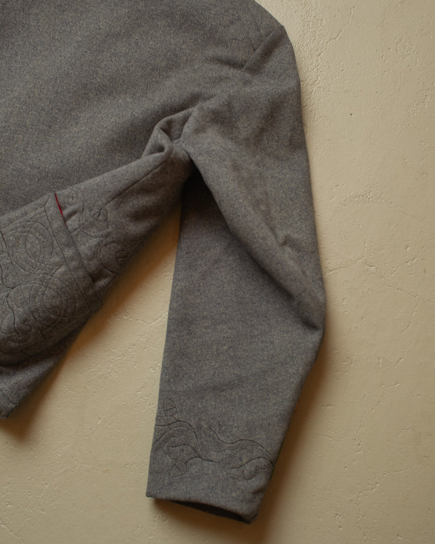1930s German Traditional "Janker" Wool Double breasted Jacket grey - M