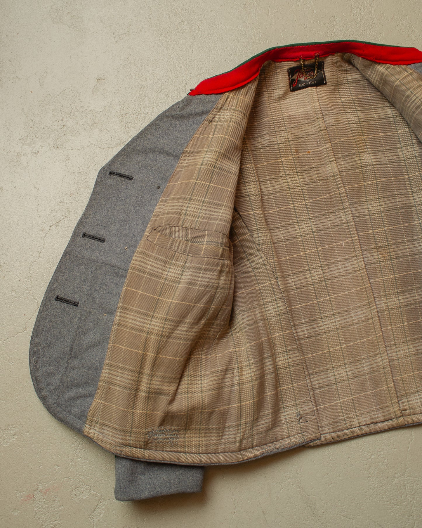 1930s German Traditional "Janker" Wool Double breasted Jacket grey - M