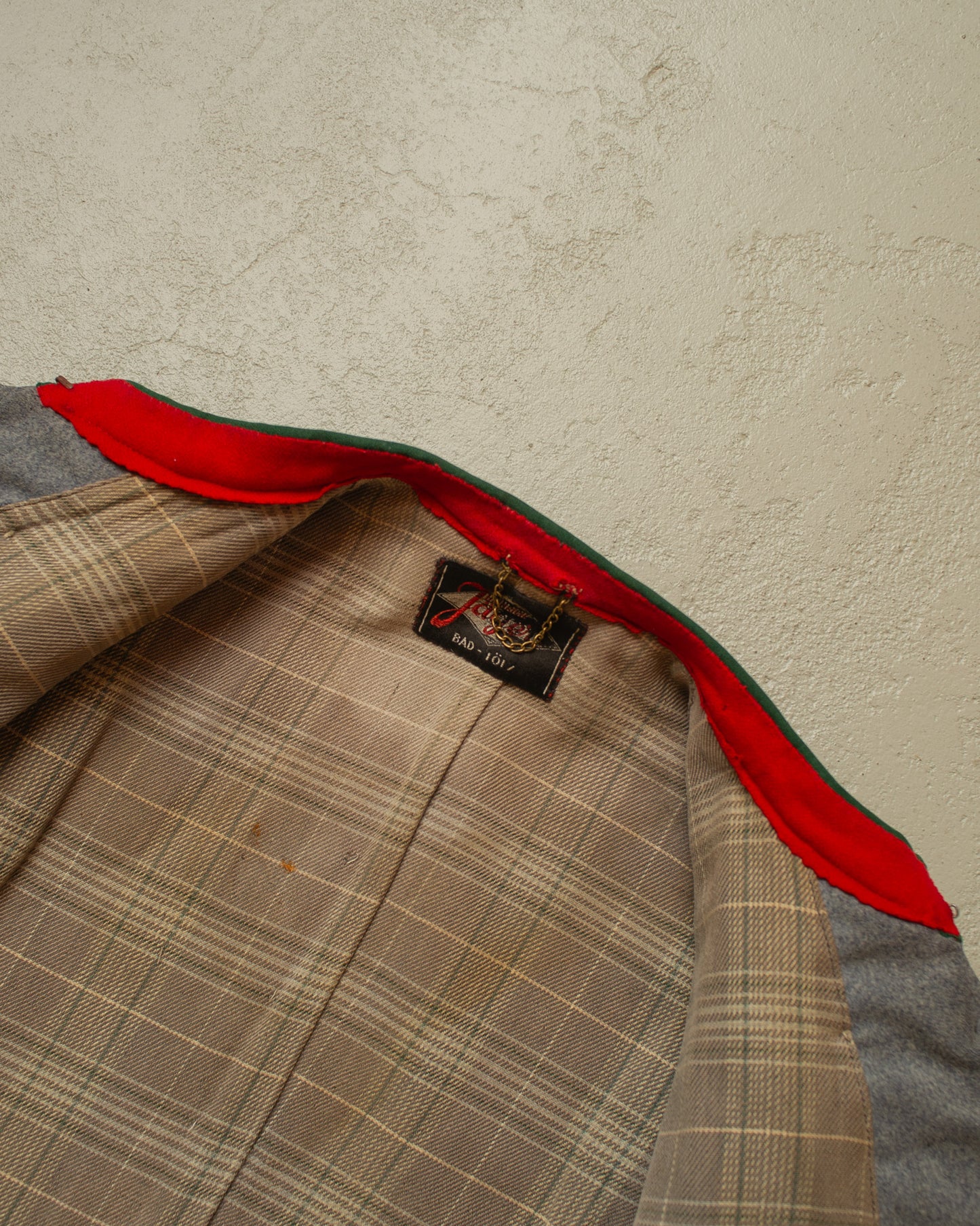 1930s German Traditional "Janker" Wool Double breasted Jacket grey - M