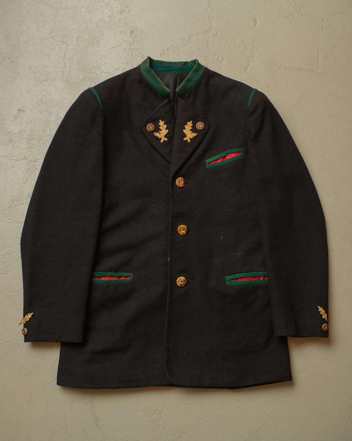 1940s German Traditional "Janker" Wool Jacket black - M