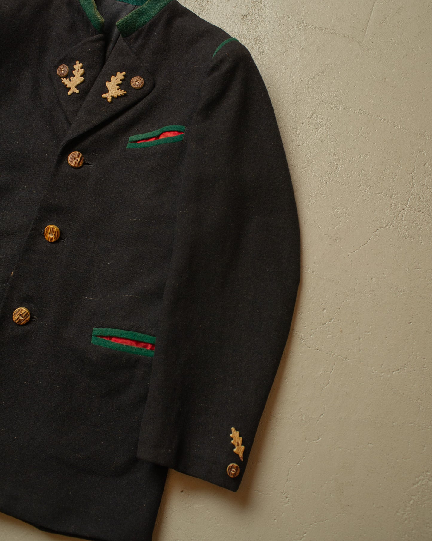 1940s German Traditional "Janker" Wool Jacket black - M