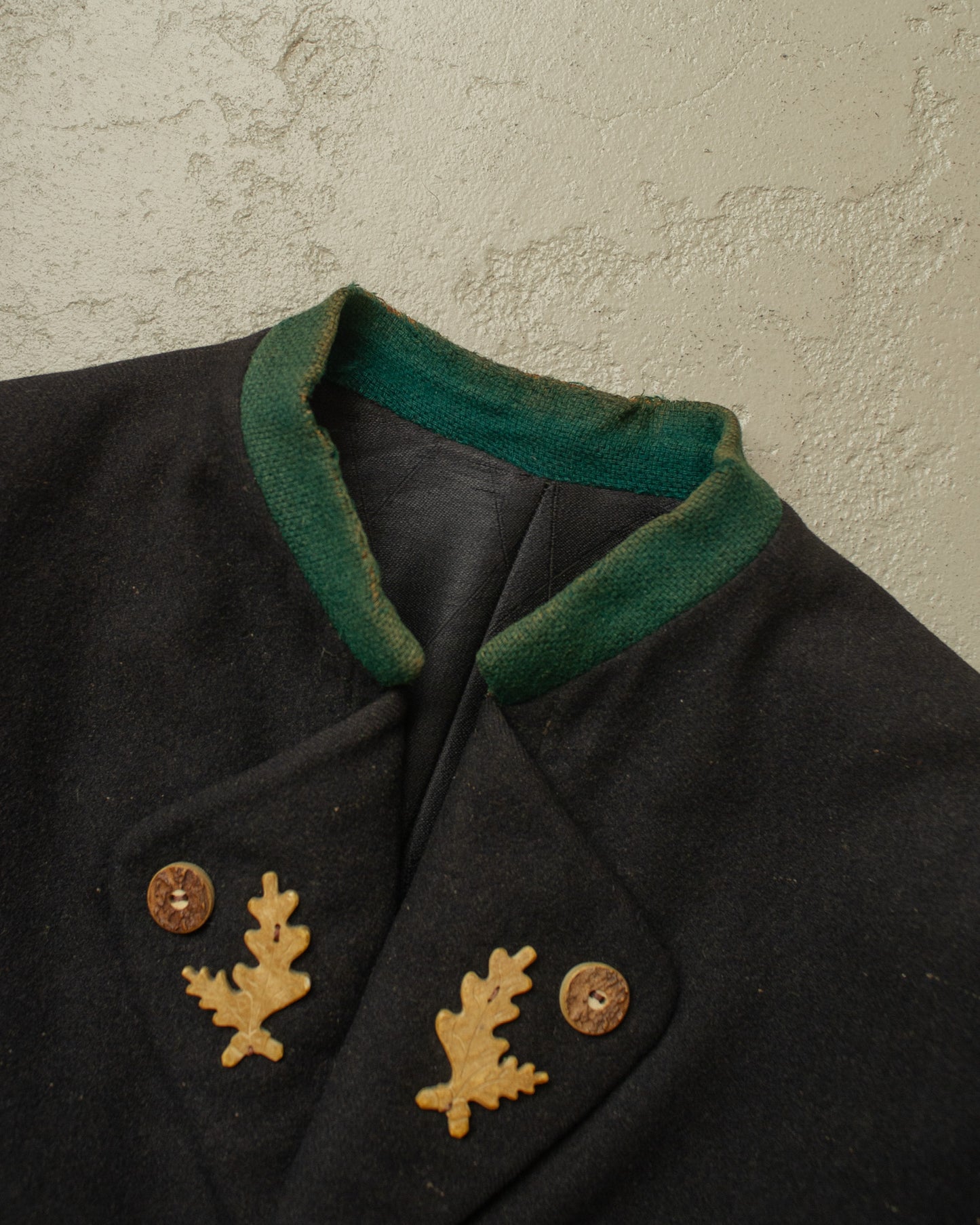 1940s German Traditional "Janker" Wool Jacket black - M