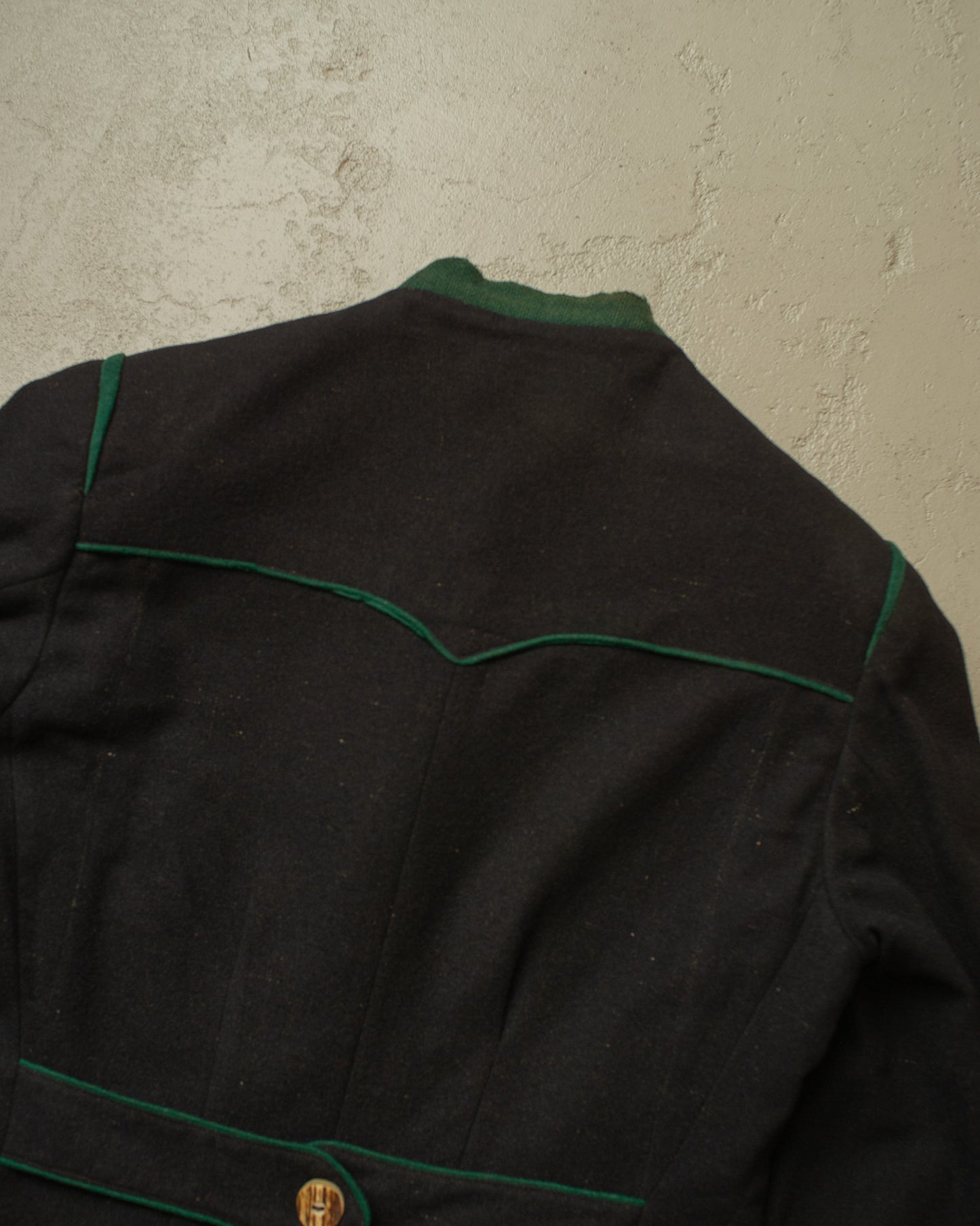 1940s German Traditional "Janker" Wool Jacket black - M