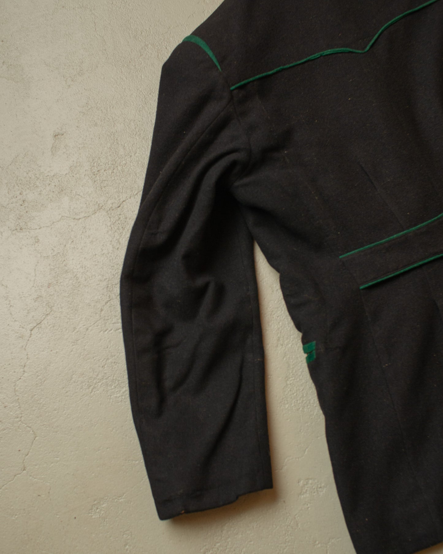 1940s German Traditional "Janker" Wool Jacket black - M
