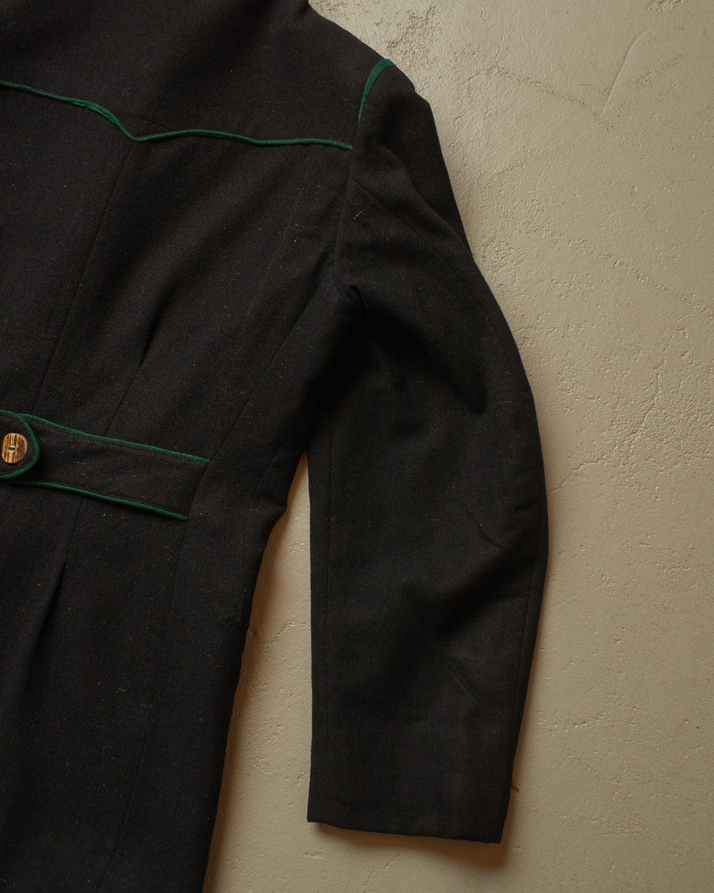 1940s German Traditional "Janker" Wool Jacket black - M