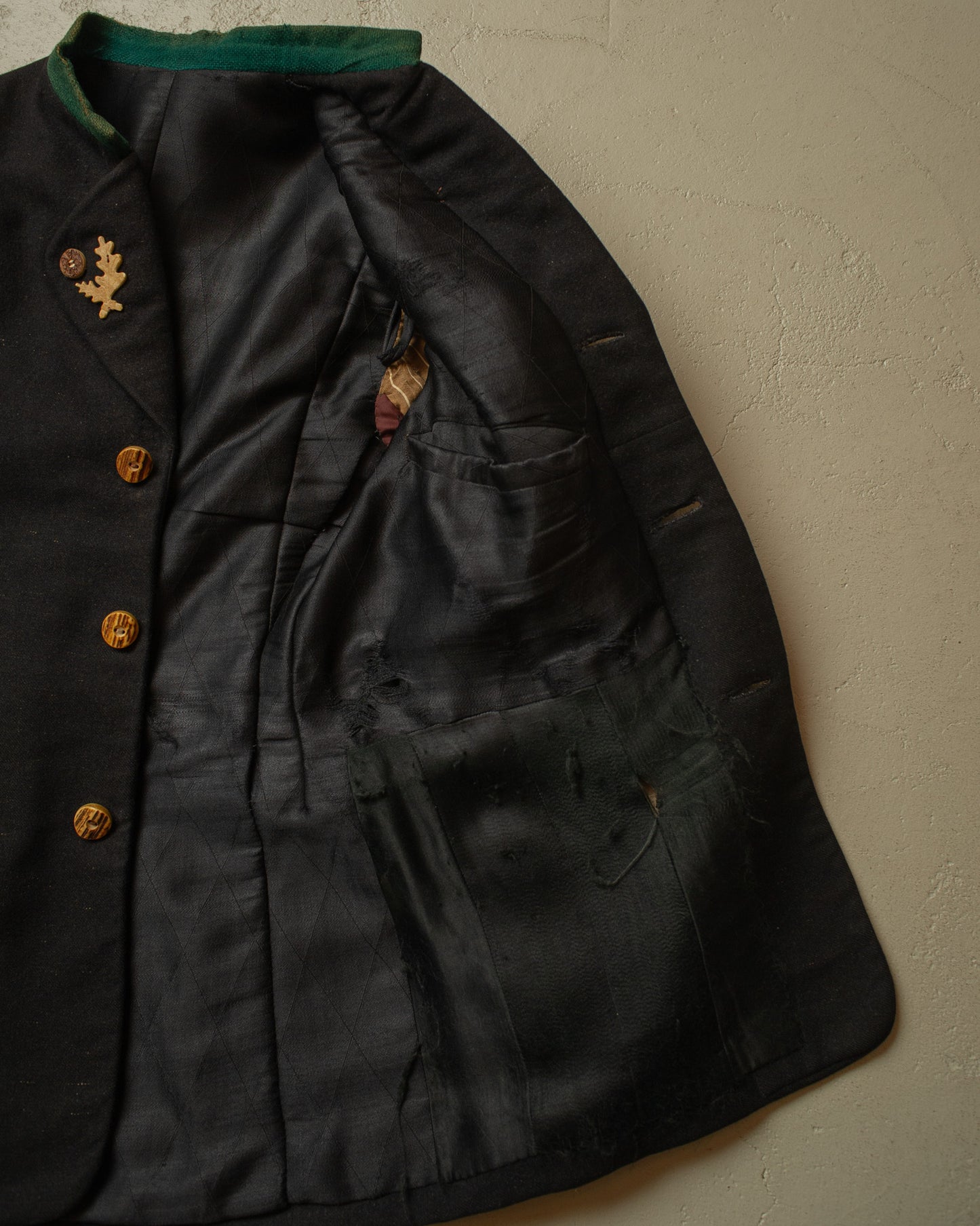 1940s German Traditional "Janker" Wool Jacket black - M