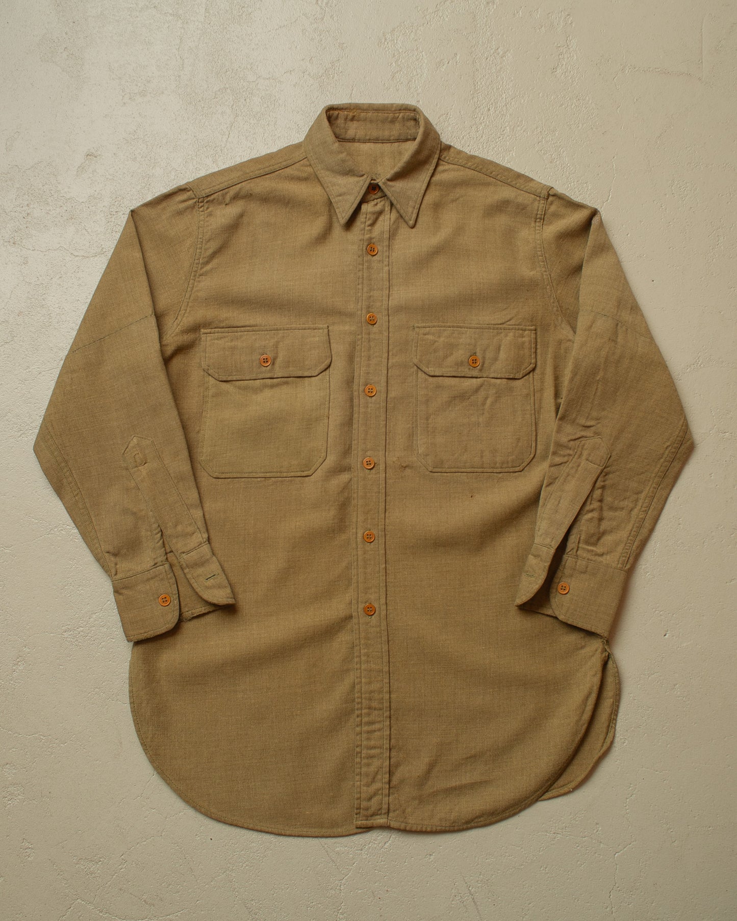 1940s US Army M37 Wool Field Shirt khaki - M
