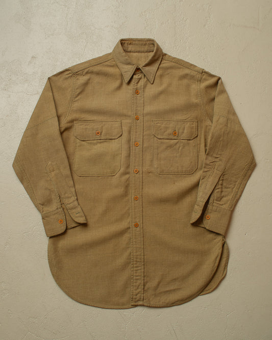 1940s US Army M37 Wool Field Shirt khaki - M