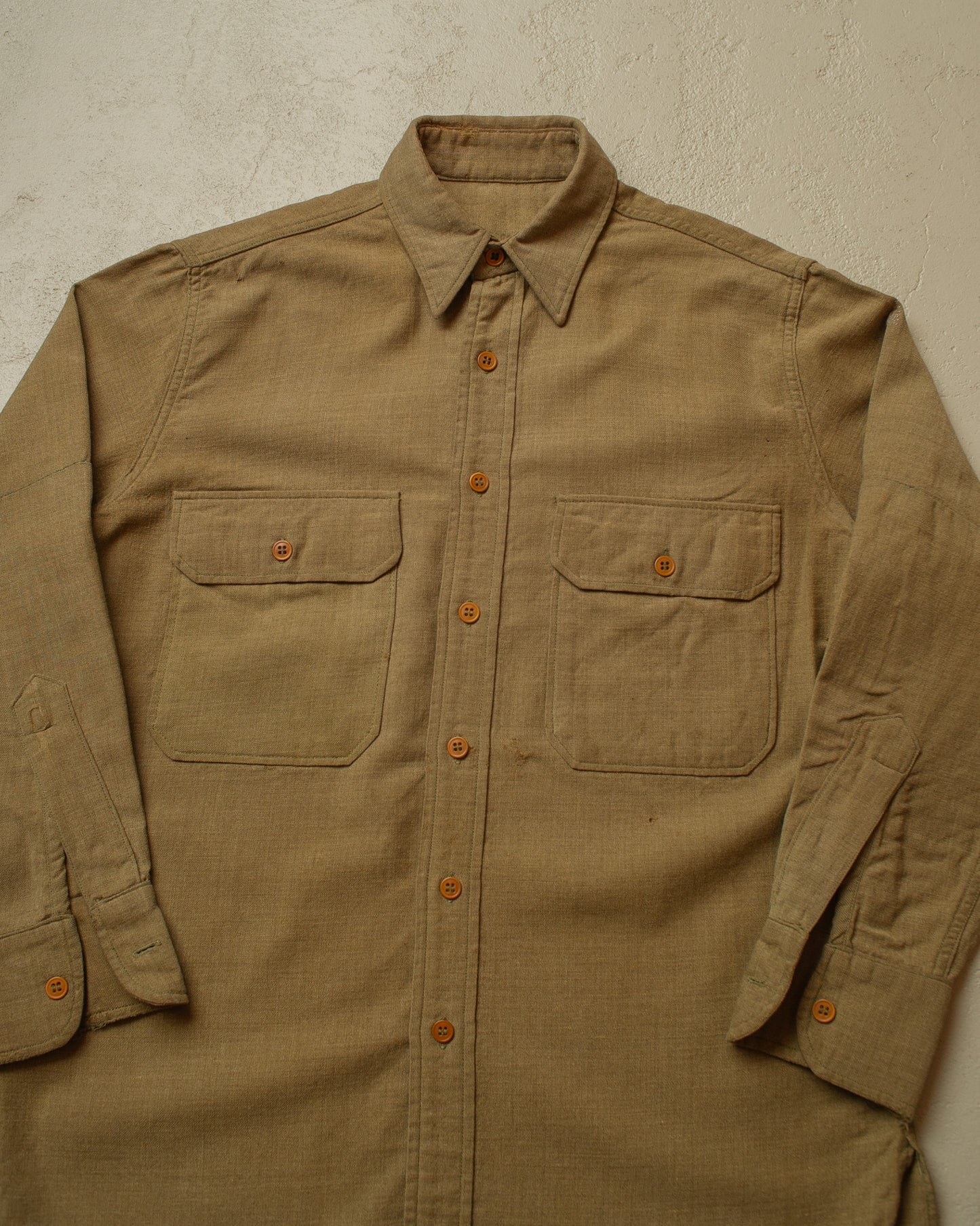 1940s US Army M37 Wool Field Shirt khaki - M