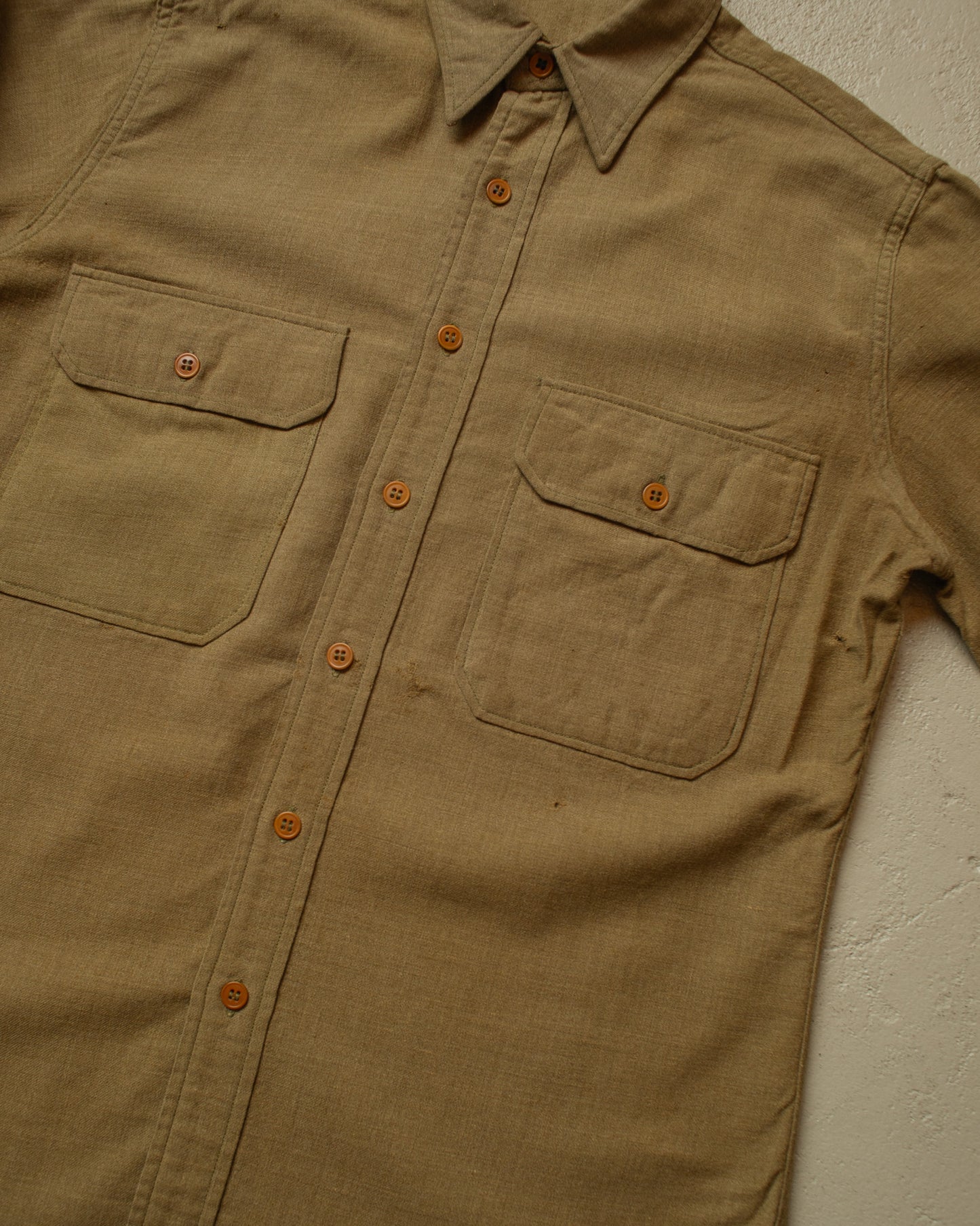 1940s US Army M37 Wool Field Shirt khaki - M