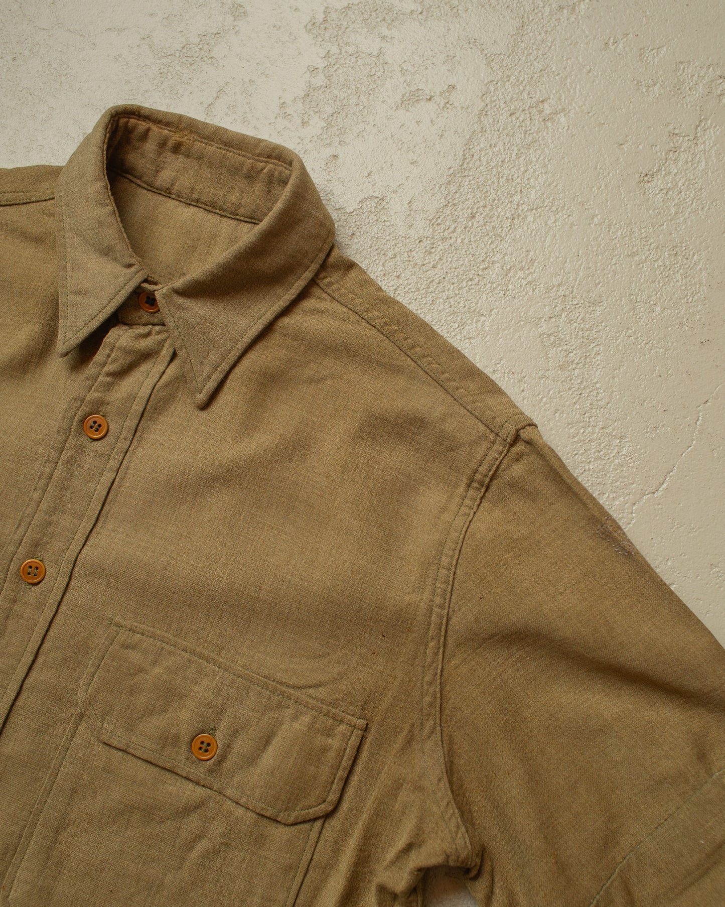 1940s US Army M37 Wool Field Shirt khaki - M
