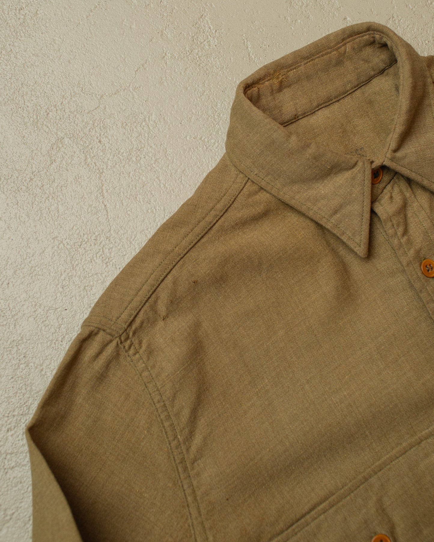 1940s US Army M37 Wool Field Shirt khaki - M